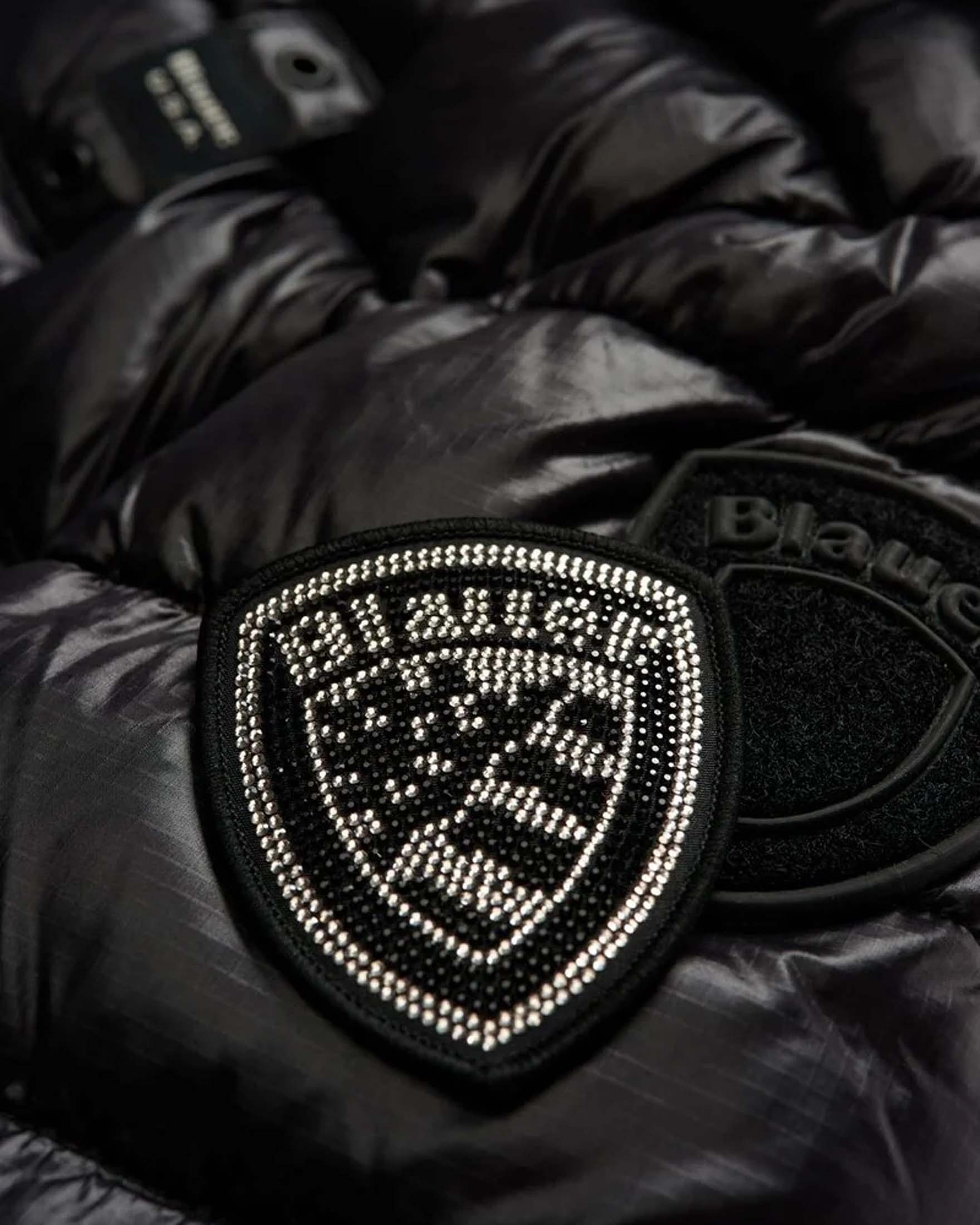 Piumino Blauer Adelaide nero in nylon con interno beige e cappuccio image