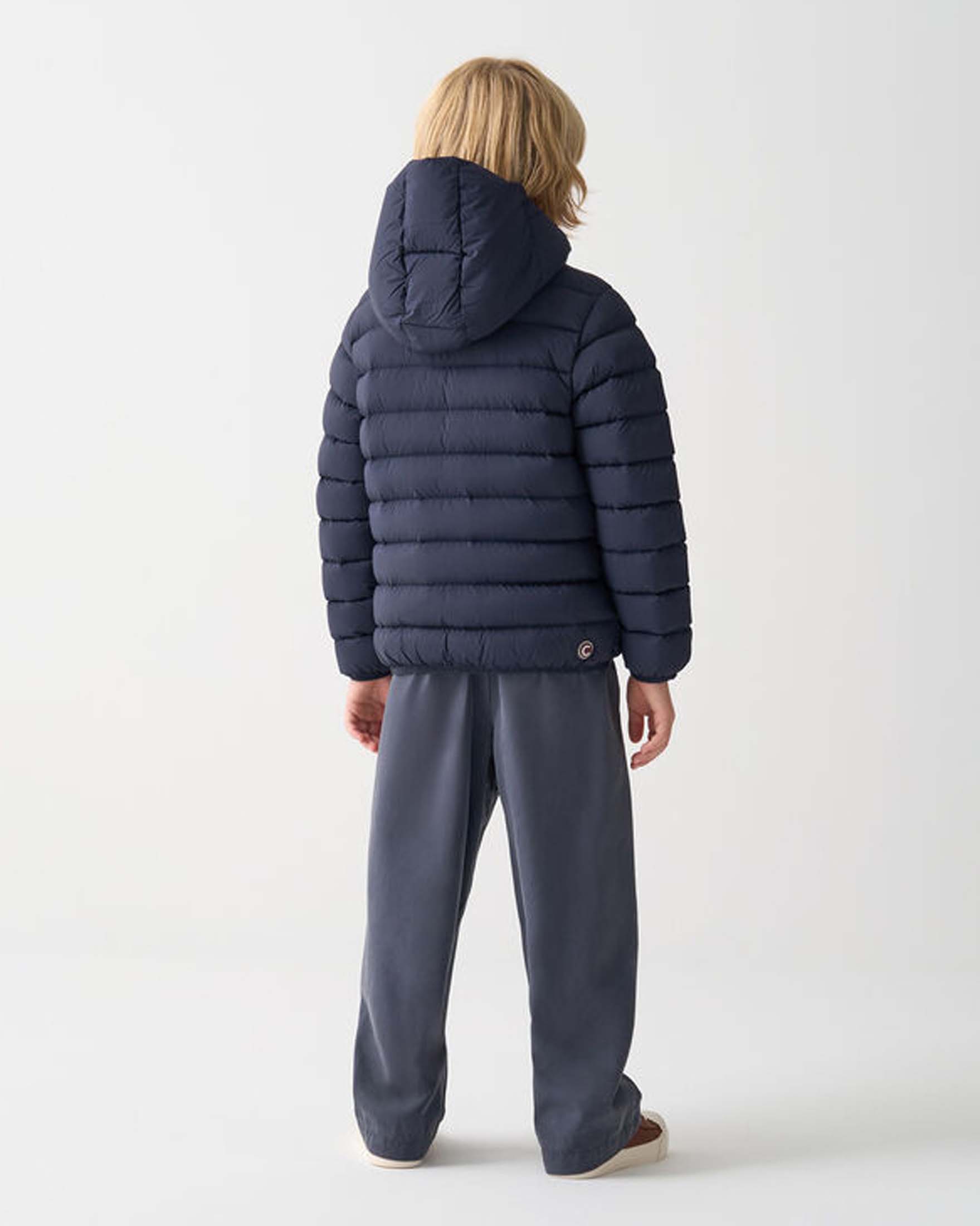 Piumino Colmar Originals blu con cappuccio fisso ed interno avio image