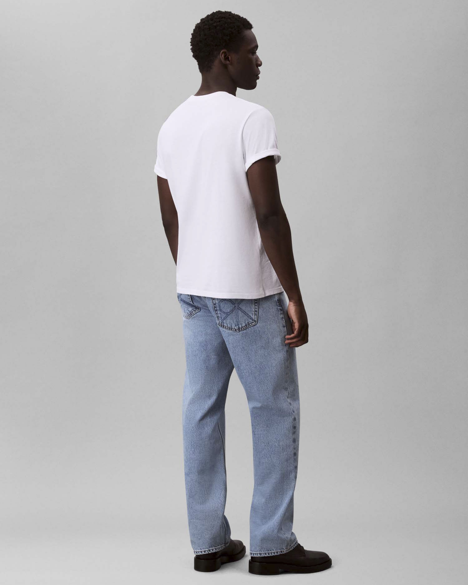 90's Straight Calvin Klein Jeans lavaggio chiaro super stone washed image