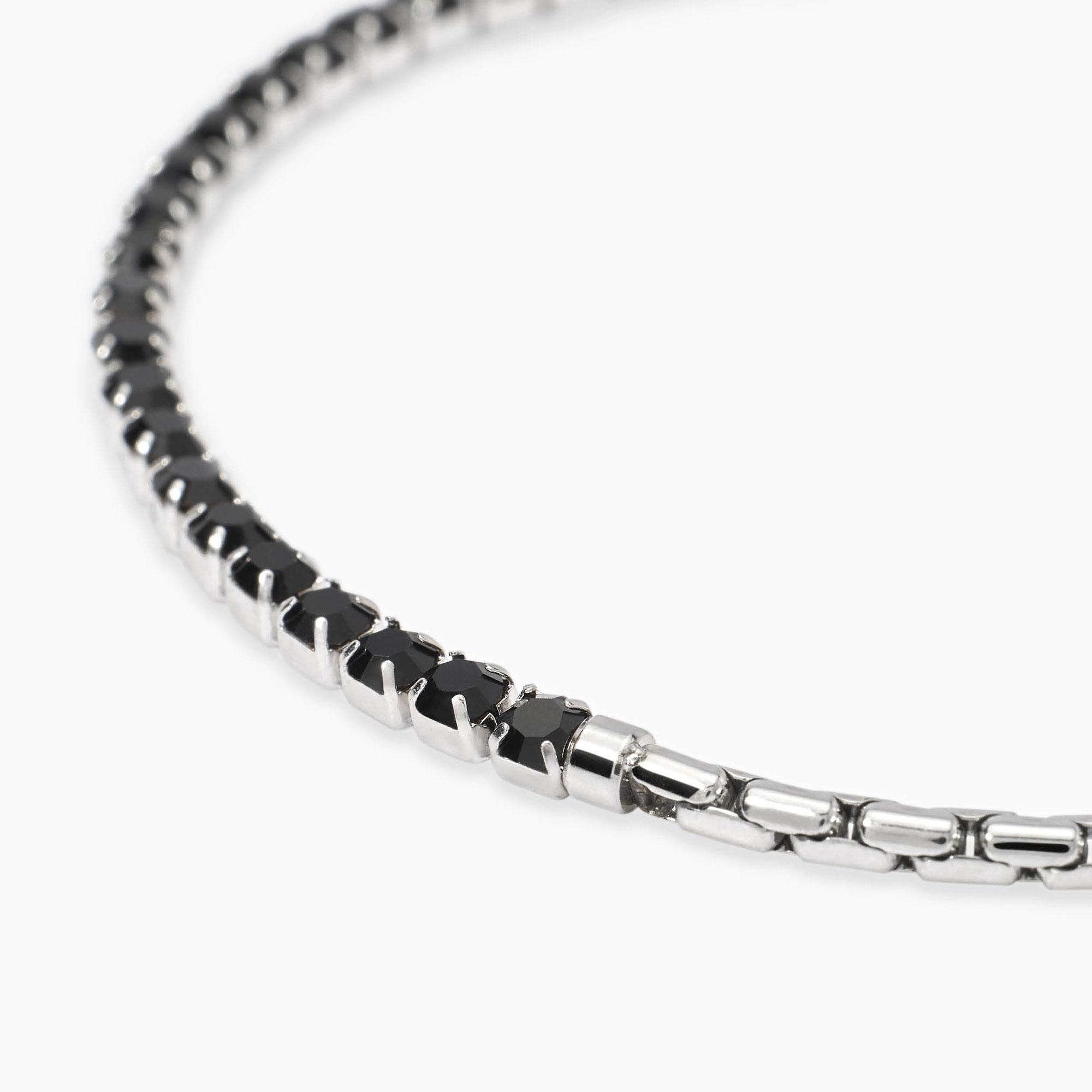 Bracciale con catena veneta e cristalli - View2