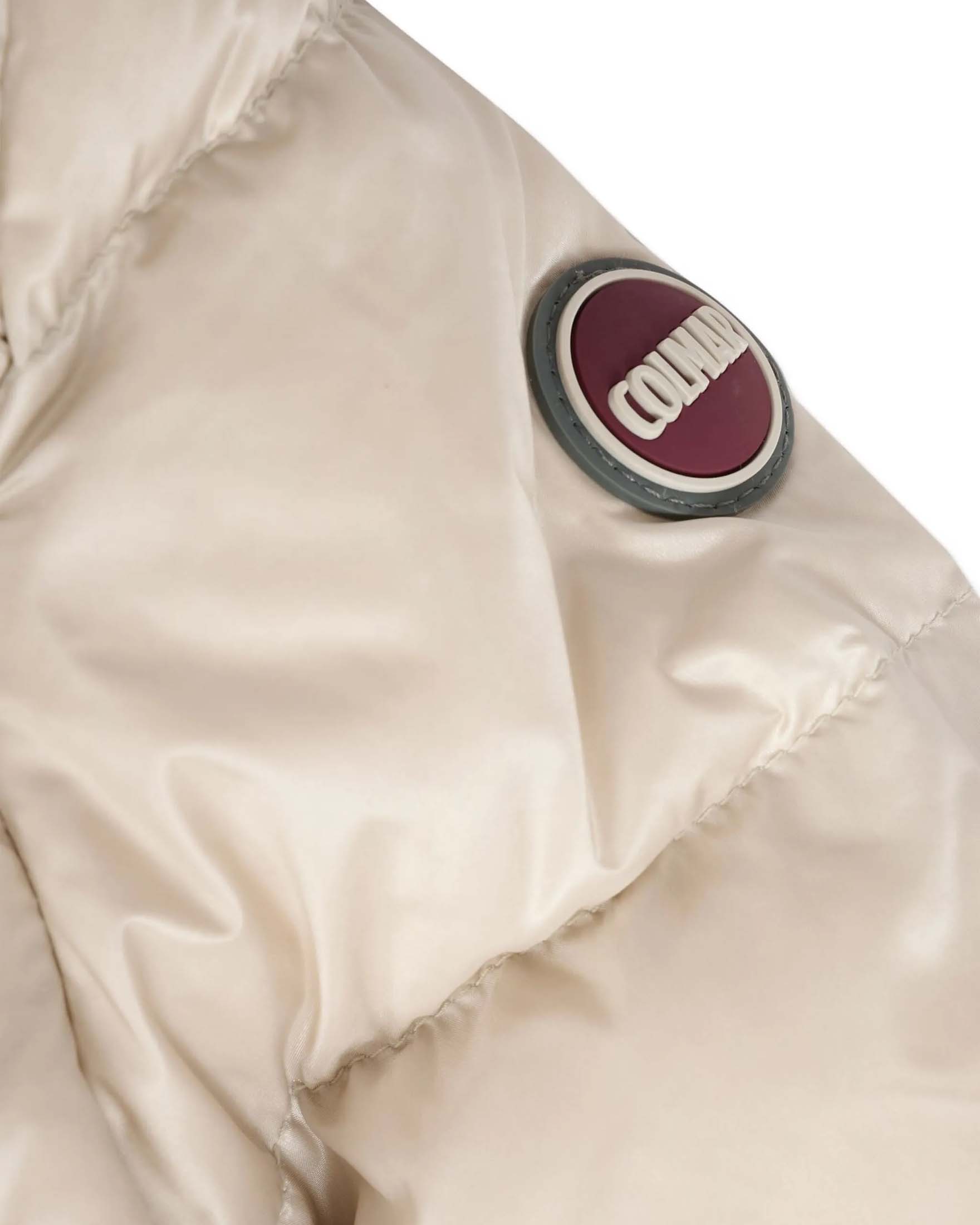 Piumino Colmar in nylon avorio imbottito con cappuccio image