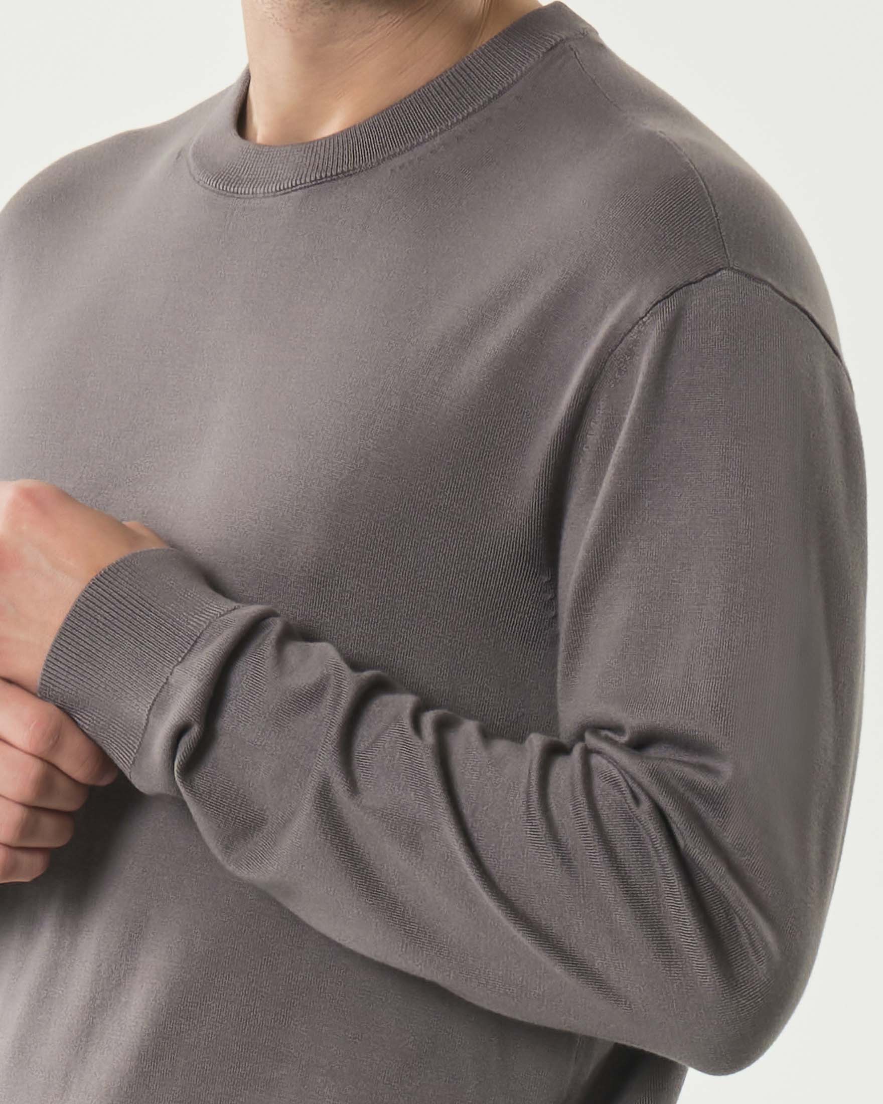 Maglia girocollo Armani Exchange fango in misto viscosa image