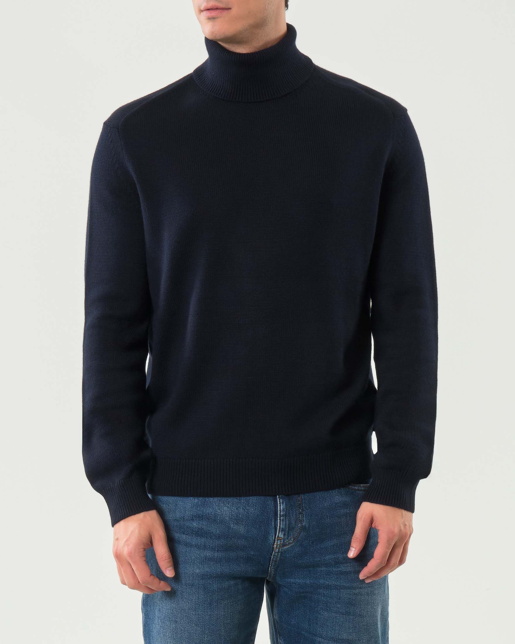 Dolcevita Armani Exchange blu in misto cotone e lana image