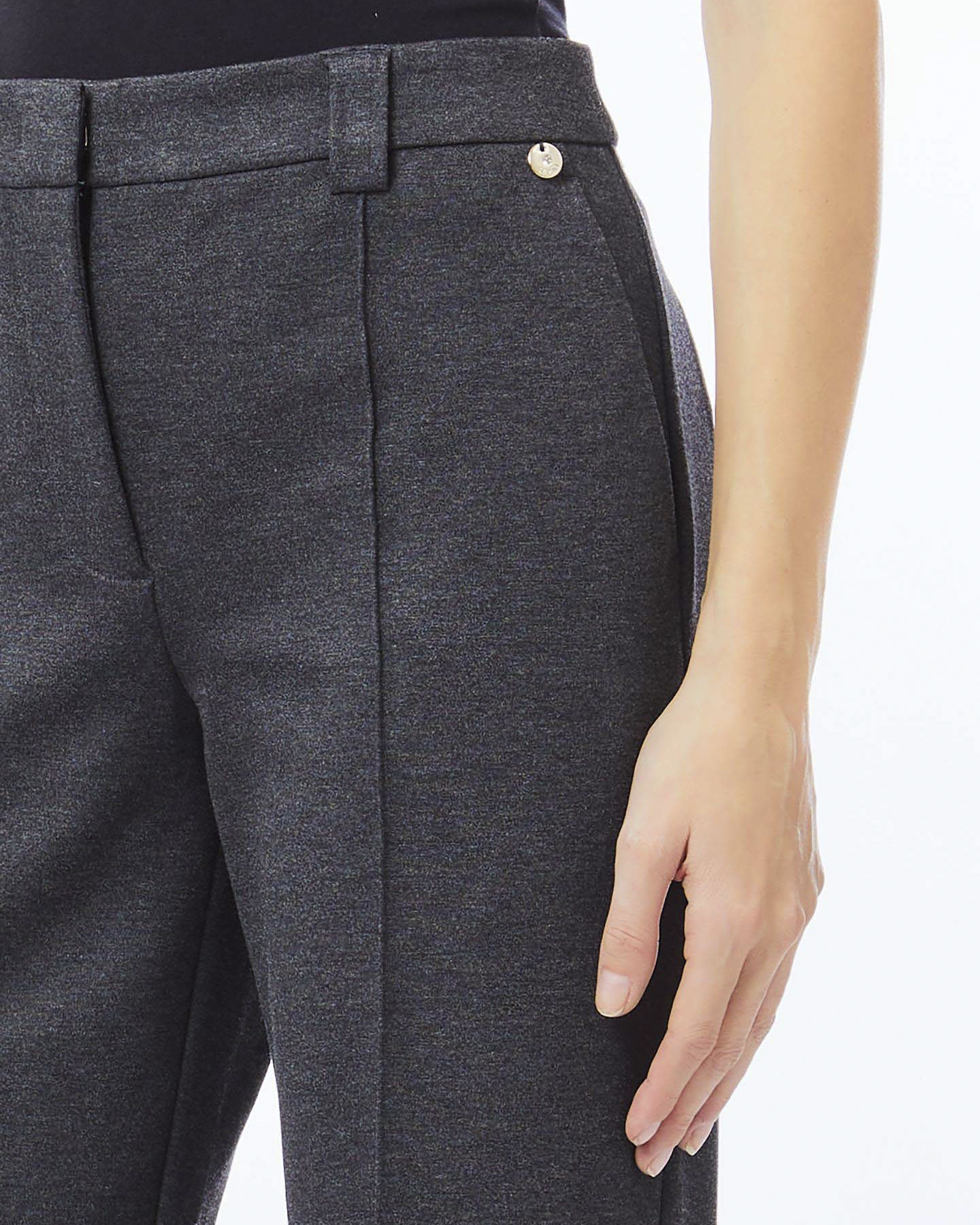 Pantaloni flare Liu Jo antracite in misto viscosa image