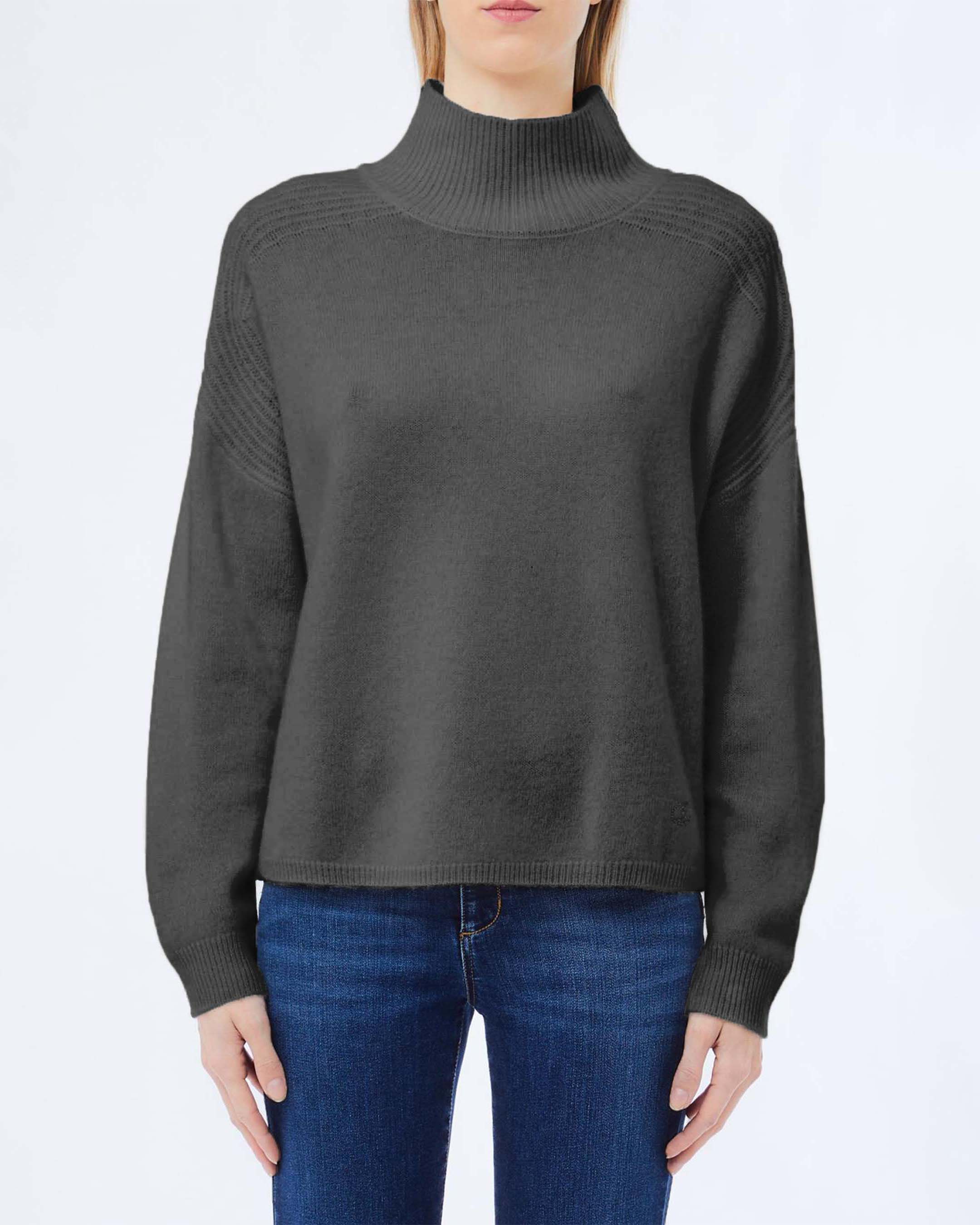 Maglia girocollo Liu Jo grigia in lana con dettaglio cut-out sul retro