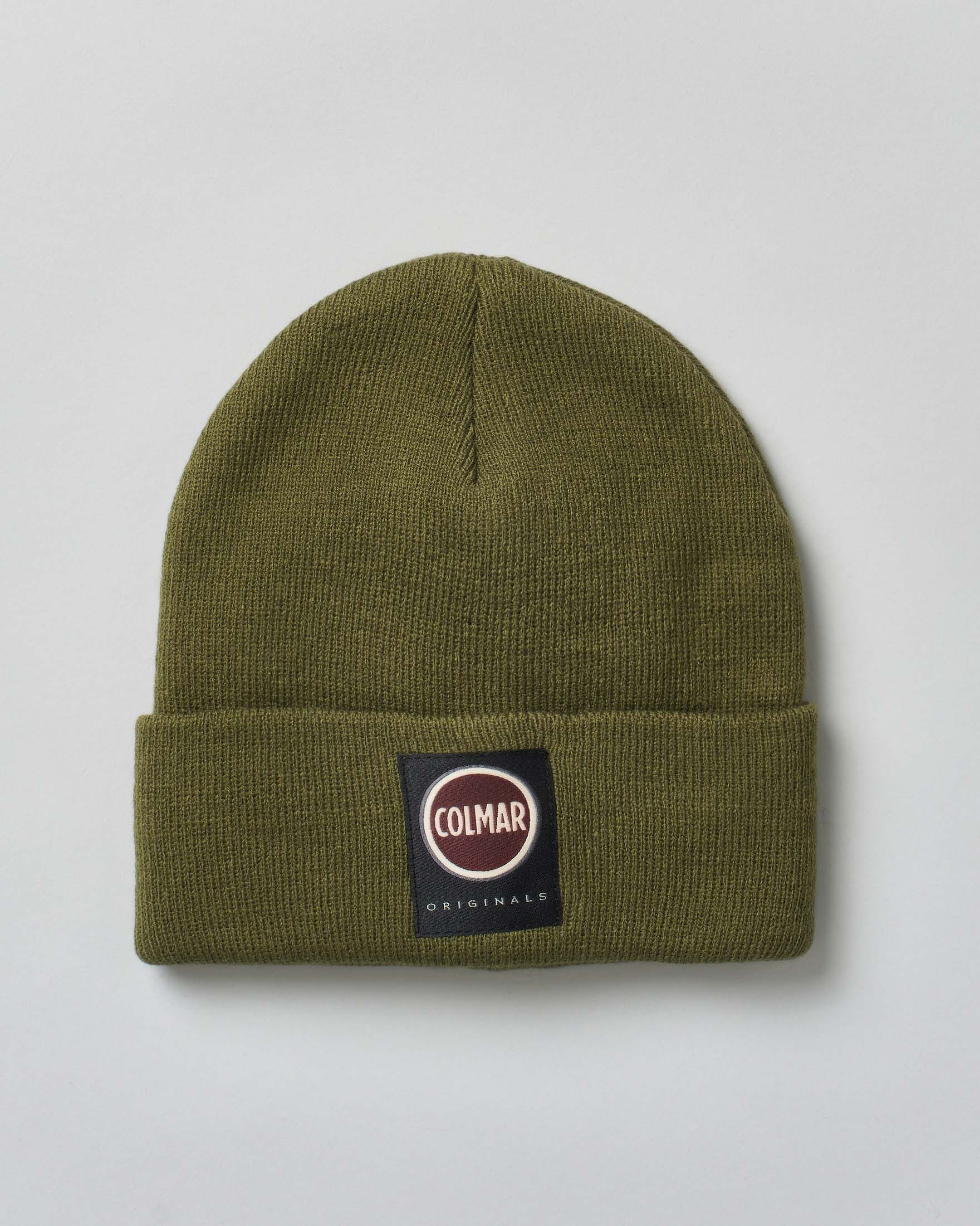 Berretto Colmar Originals verde con risvolto e logo patch Colmar Originals applicato