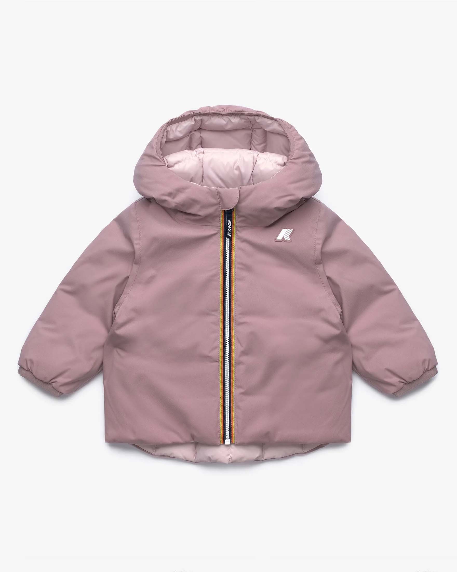 Giacca Jack K-way rosa reversibile con cappuccio