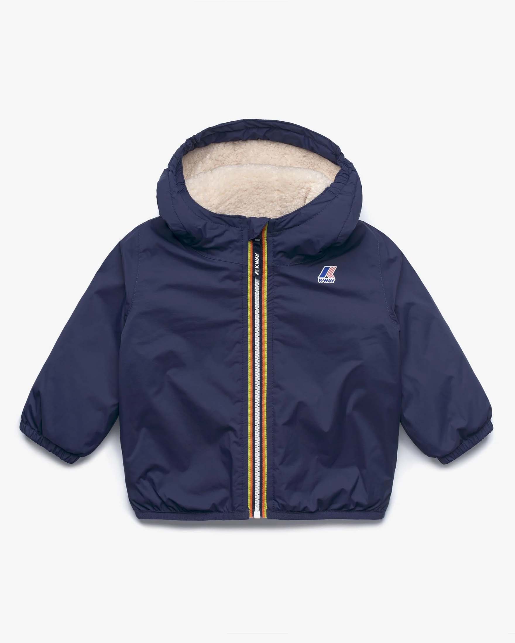 Giacca Claude K-way blu con interno teddy