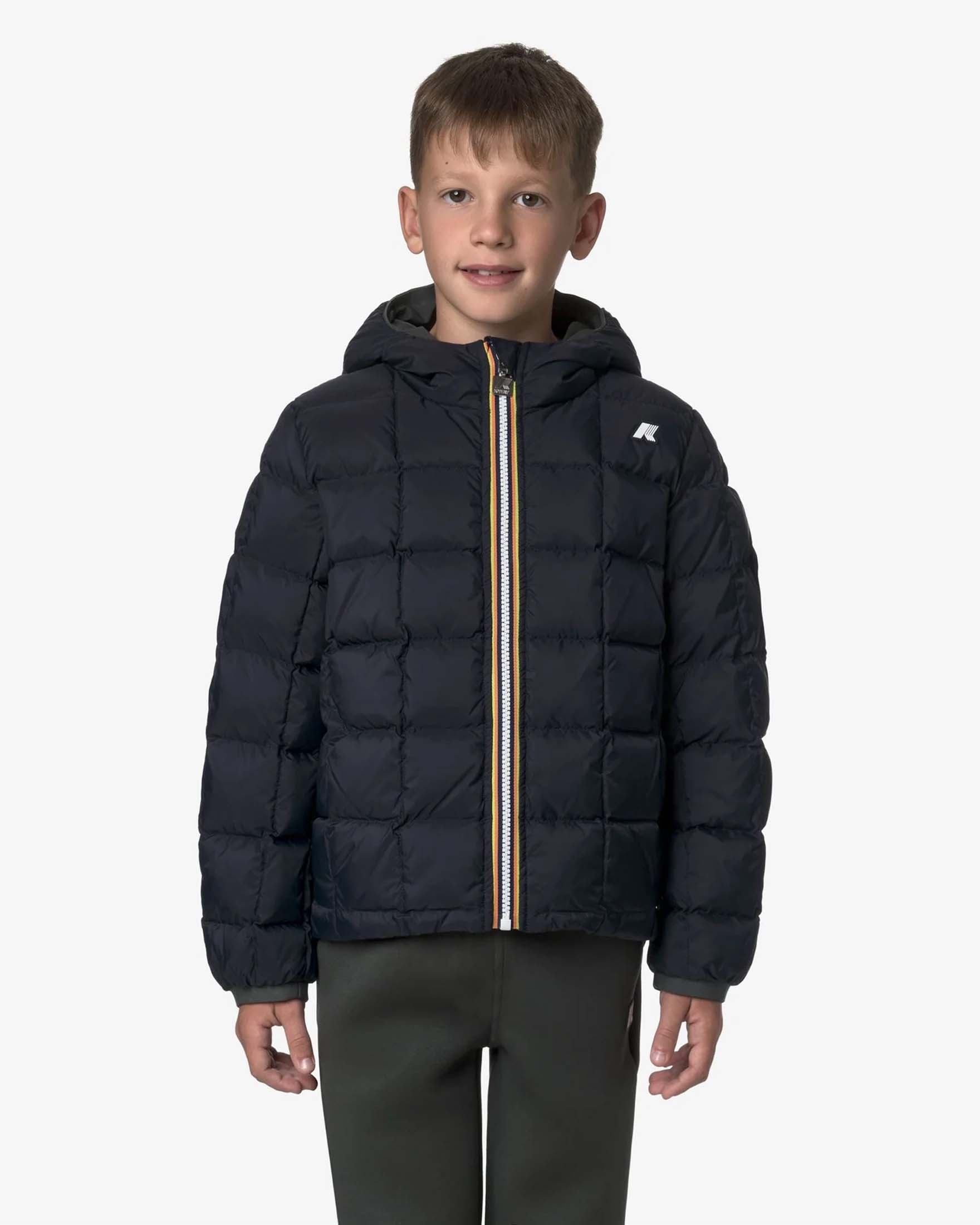 Giacca Jack K-way verde e blu reversibile con cappuccio image