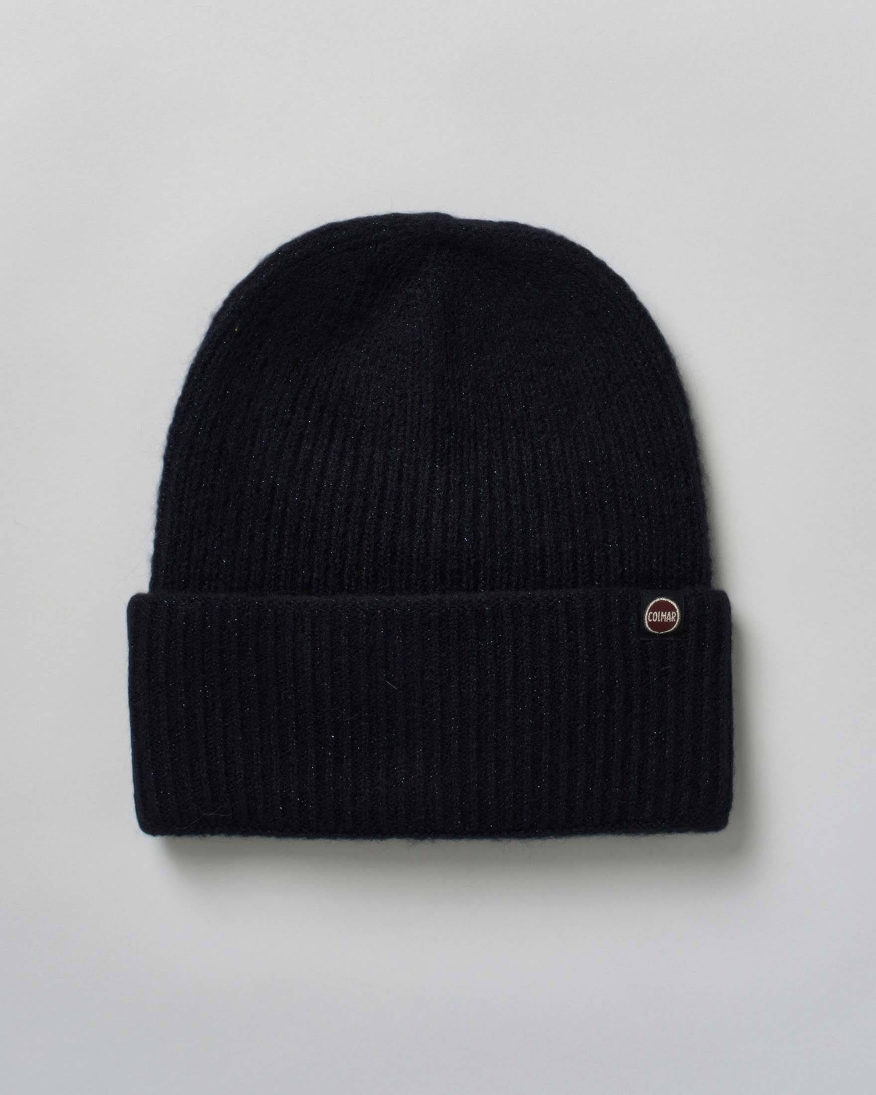 Berretto grigio Colmar Originals a coste in misto lana con inserti in lurex