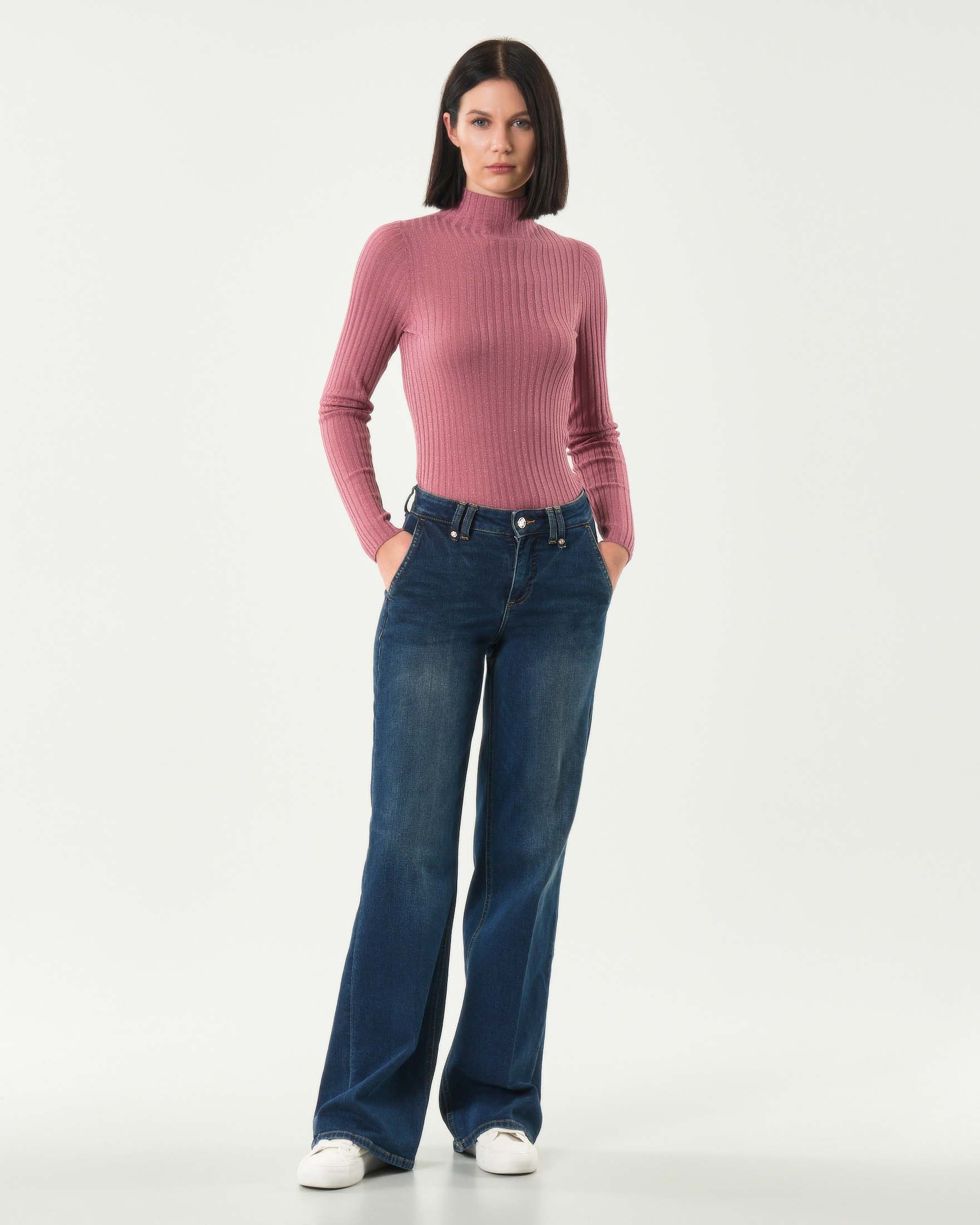 Jeans flare blu stone washed Liu Jo in cotone stretch