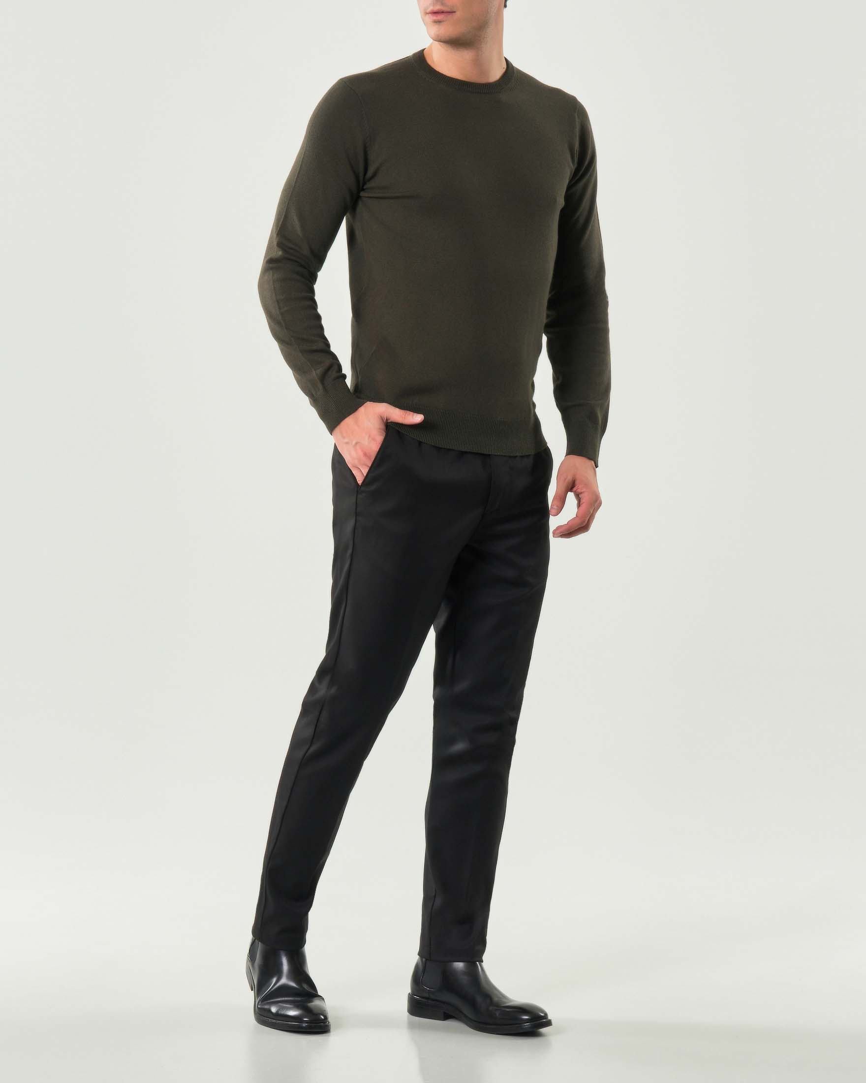 Pantalone chino Paul Baker nero in misto viscosa stretch