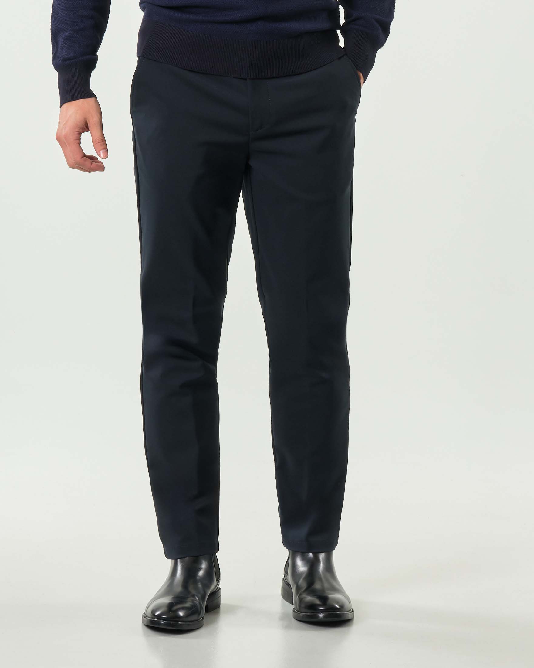 Pantalone chino Paul Baker blu in cotone stretch con elastico in vita sul retro image