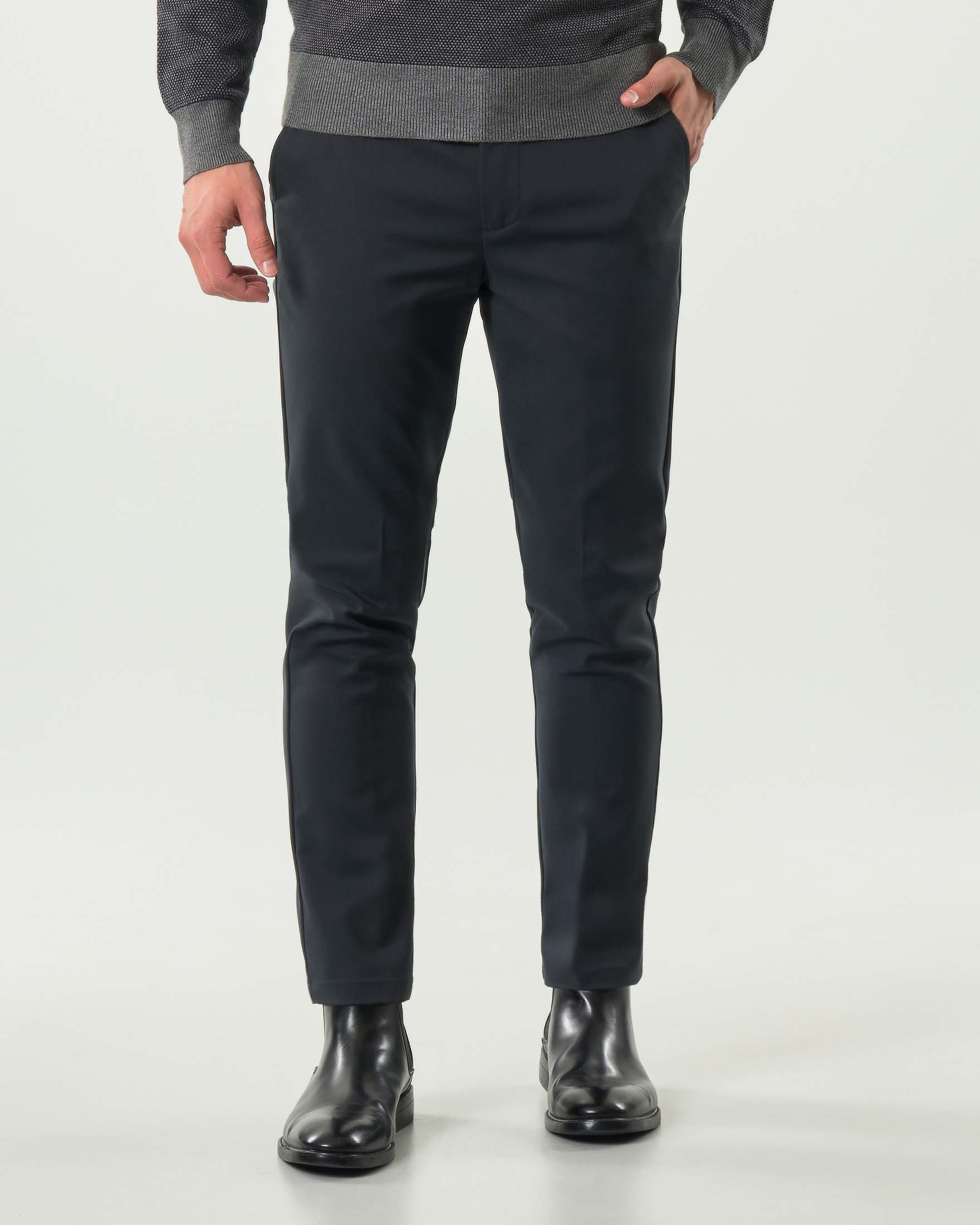 Pantalone chino Paul Baker grigio antracite in cotone stretch con elastico in vita sul retro image