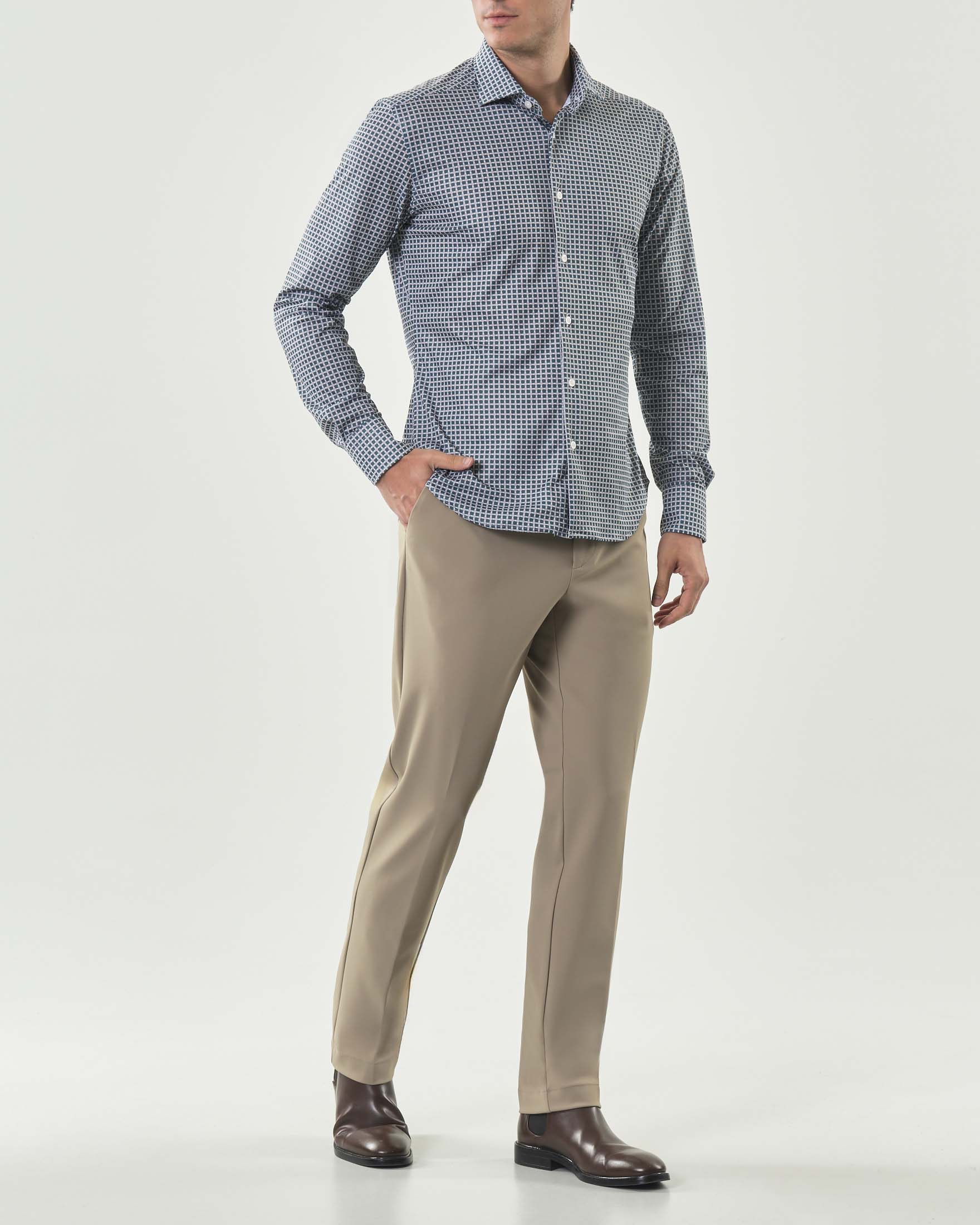 Pantalone chino Pellizzari color sabbia in tessuto tecnico stretch