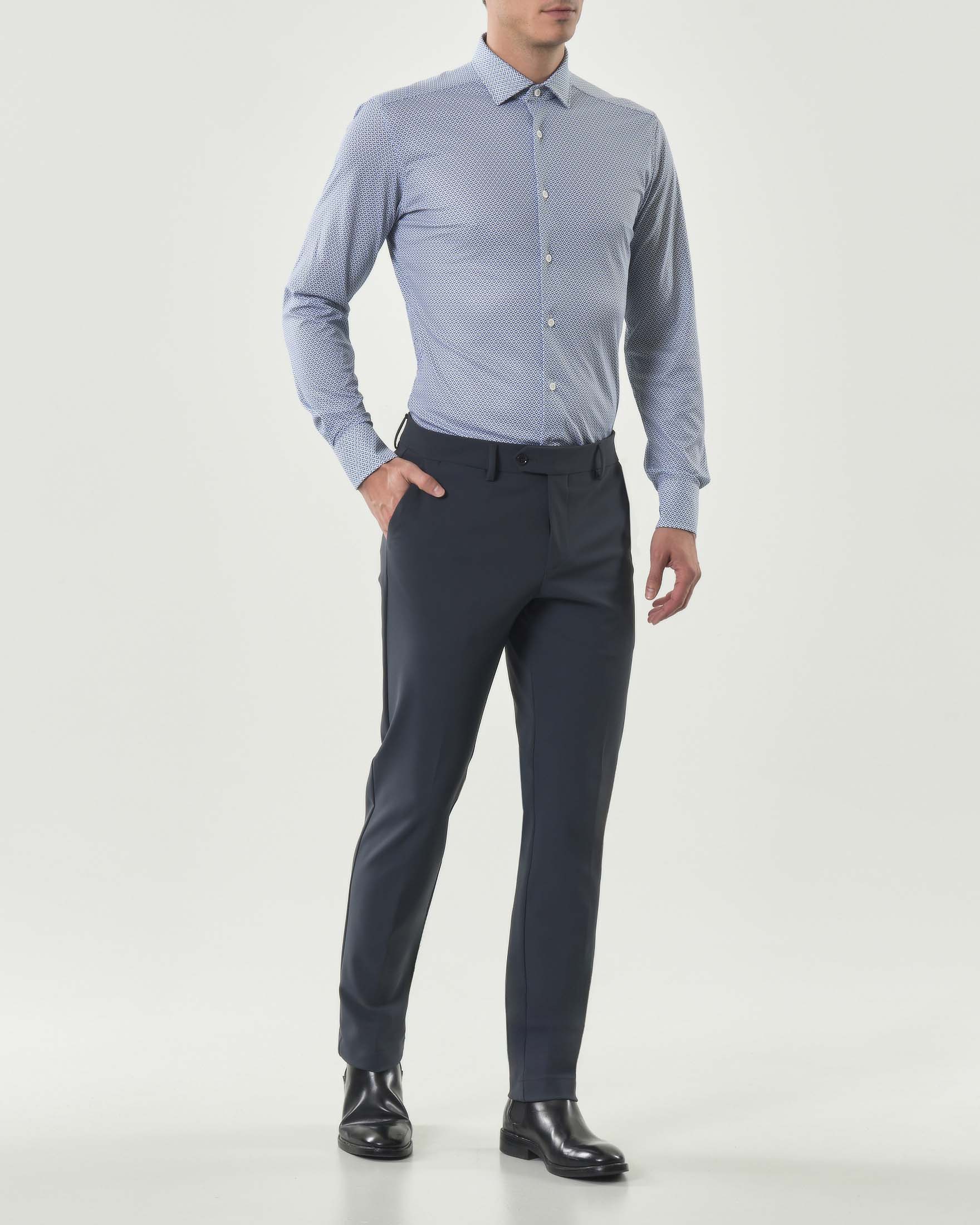 Pantalone chino Pellizzari grigio antracite in tessuto tecnico stretch