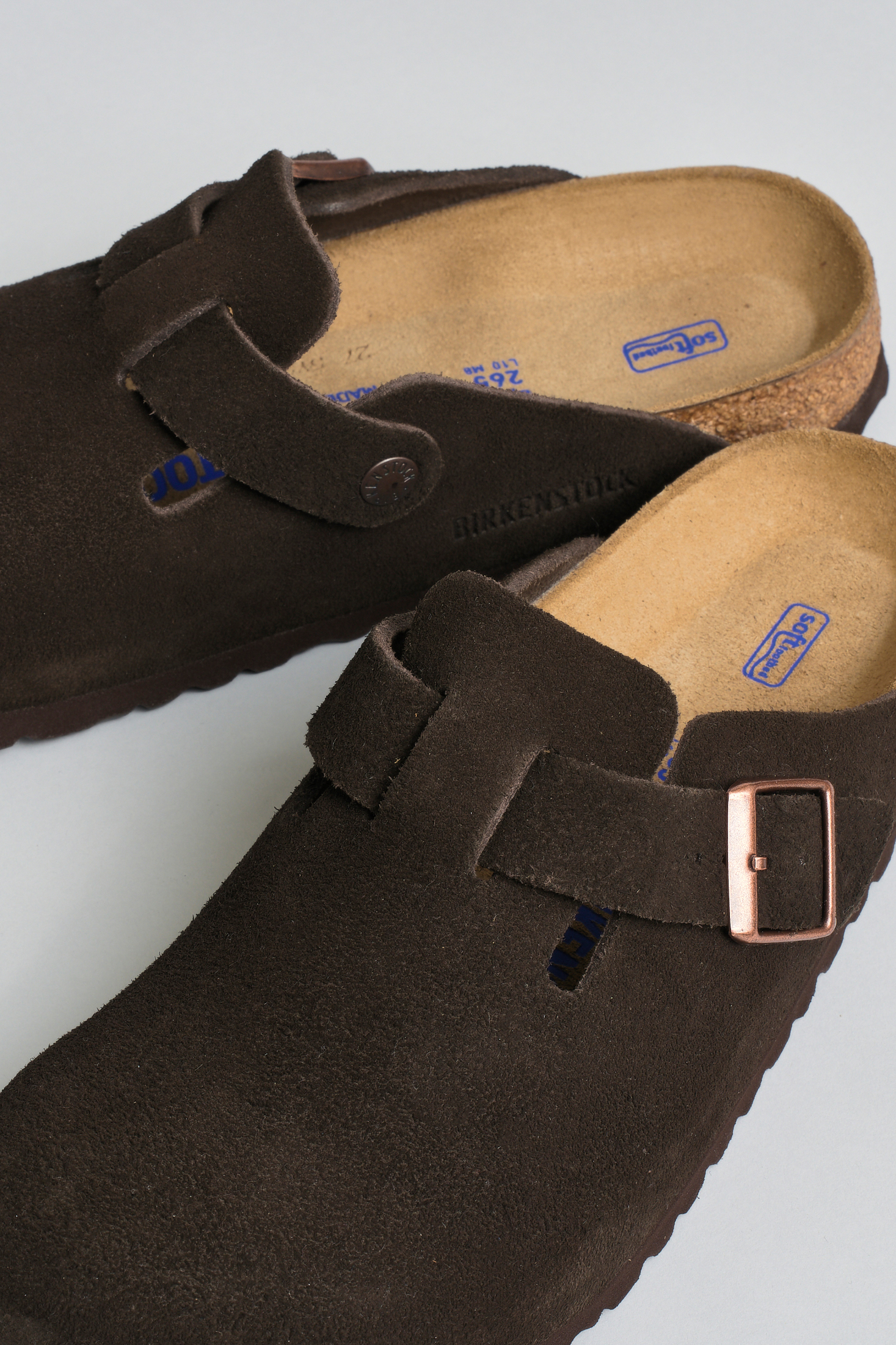 Sandalo Boston marrone in pelle scamosciata image