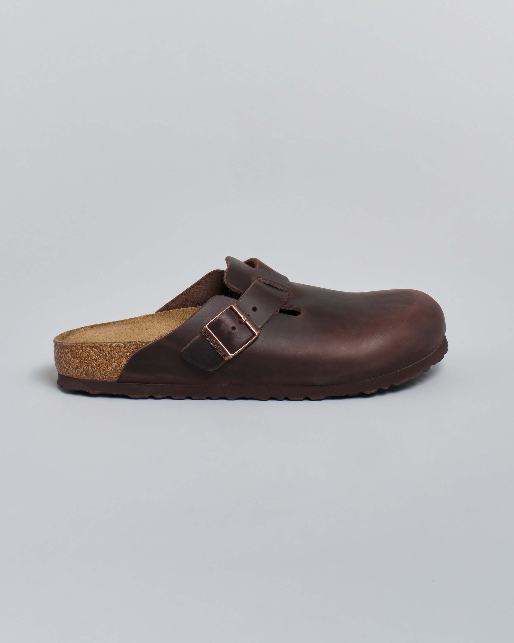 Sandalo Boston marrone in pelle oliata
