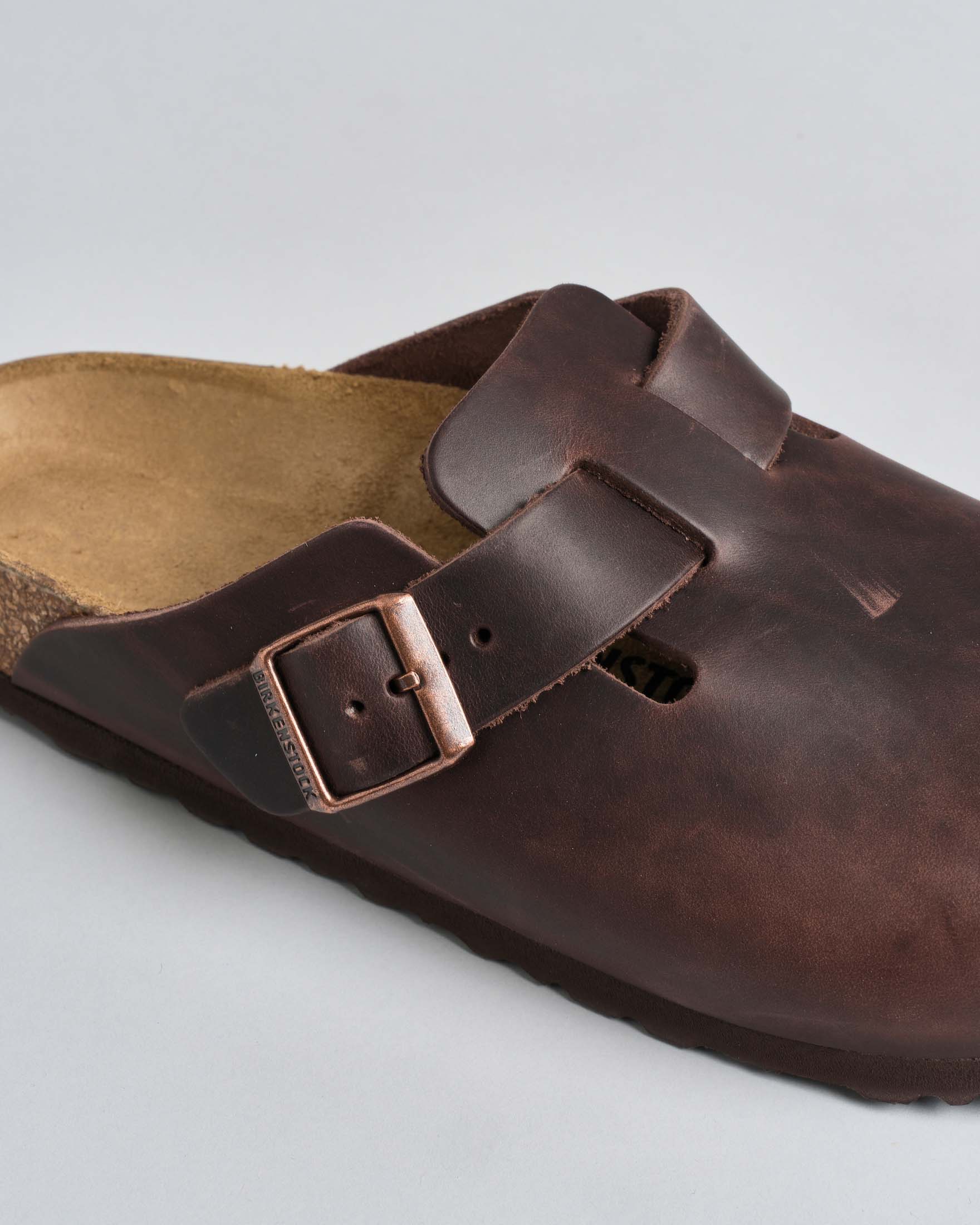 Sandalo Boston marrone in pelle oliata image