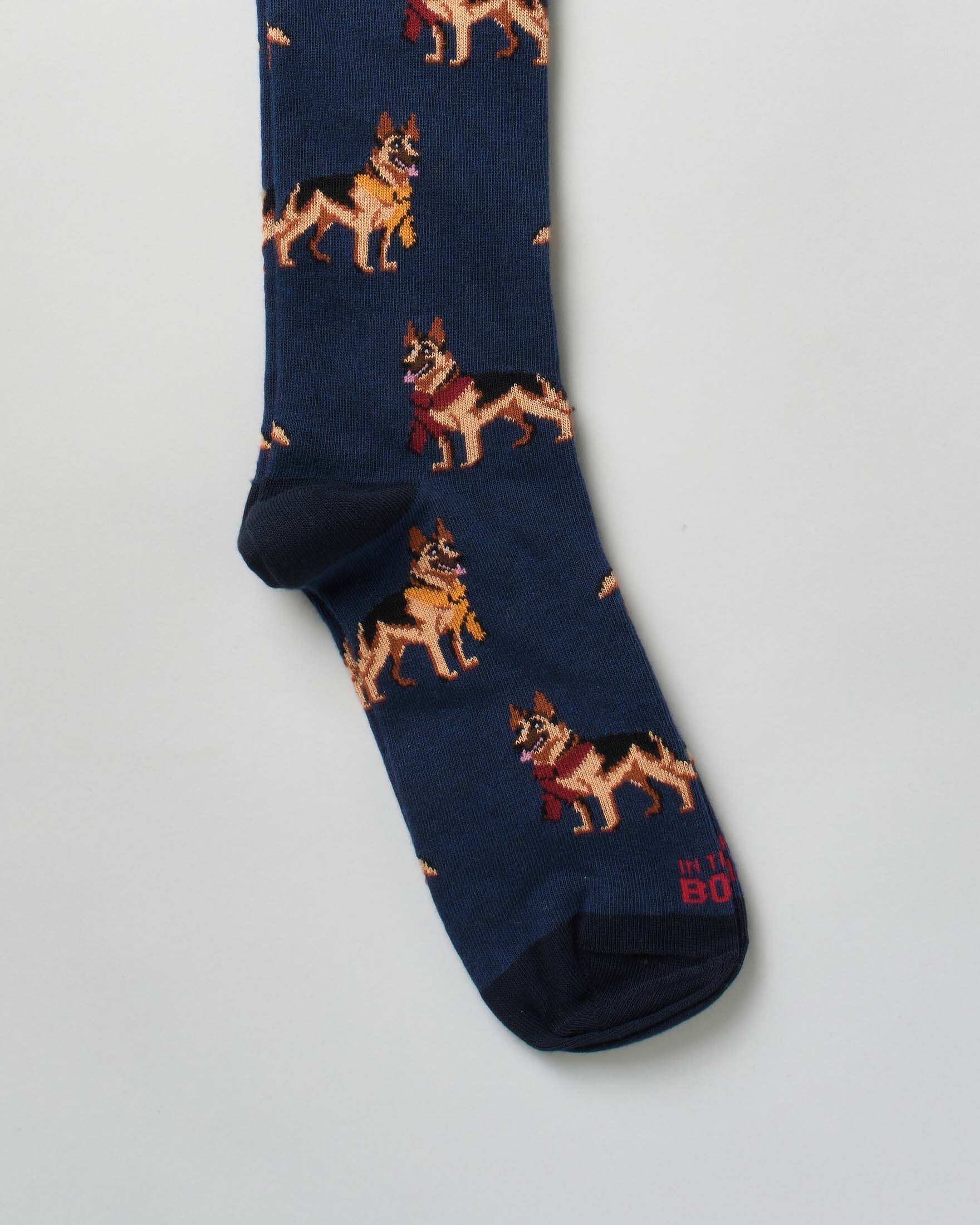 Calzino In The Box lungo blu in fantasia pastore tedesco all over image