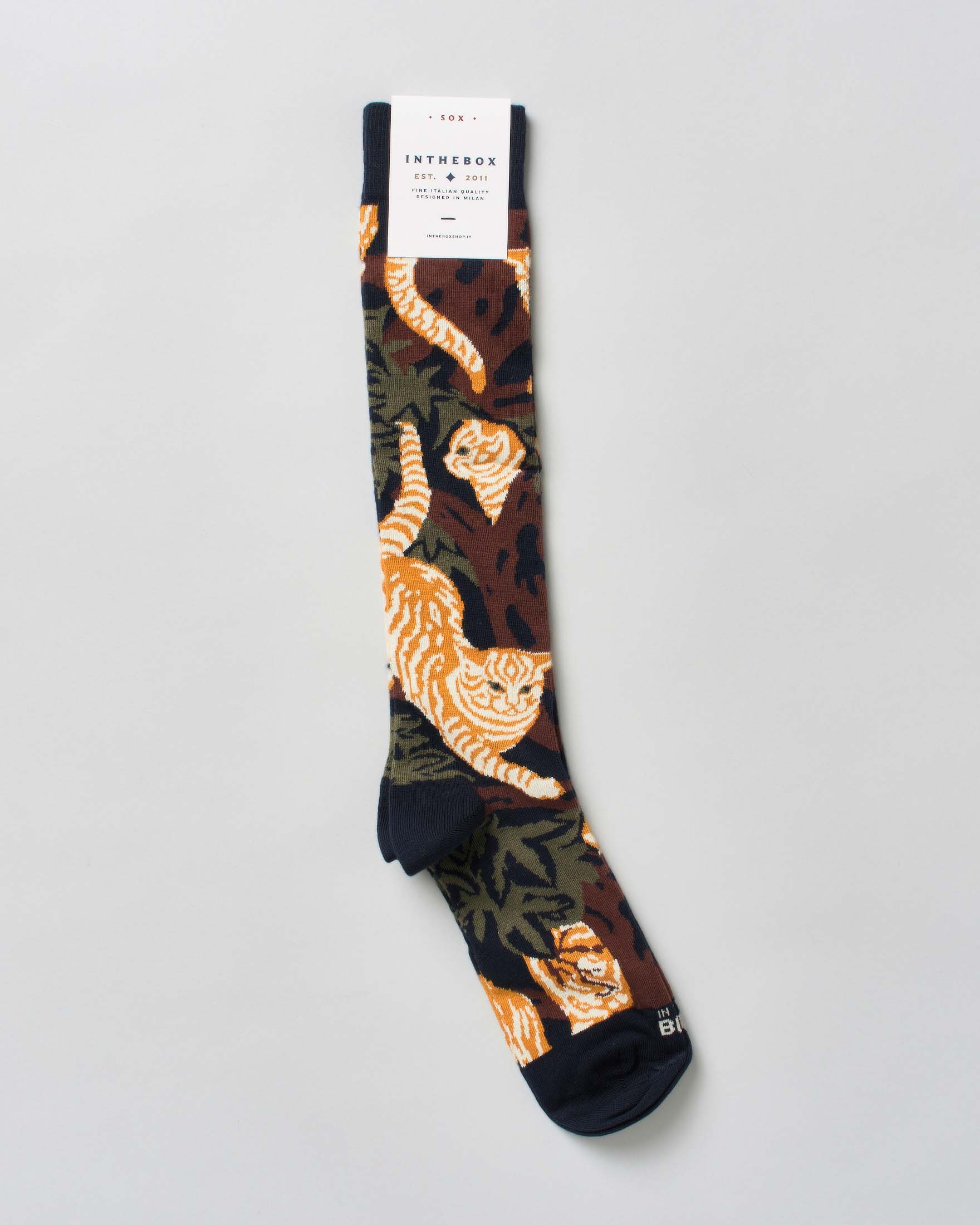 Calzino In The Box lungo in fantasia gatto giapponese