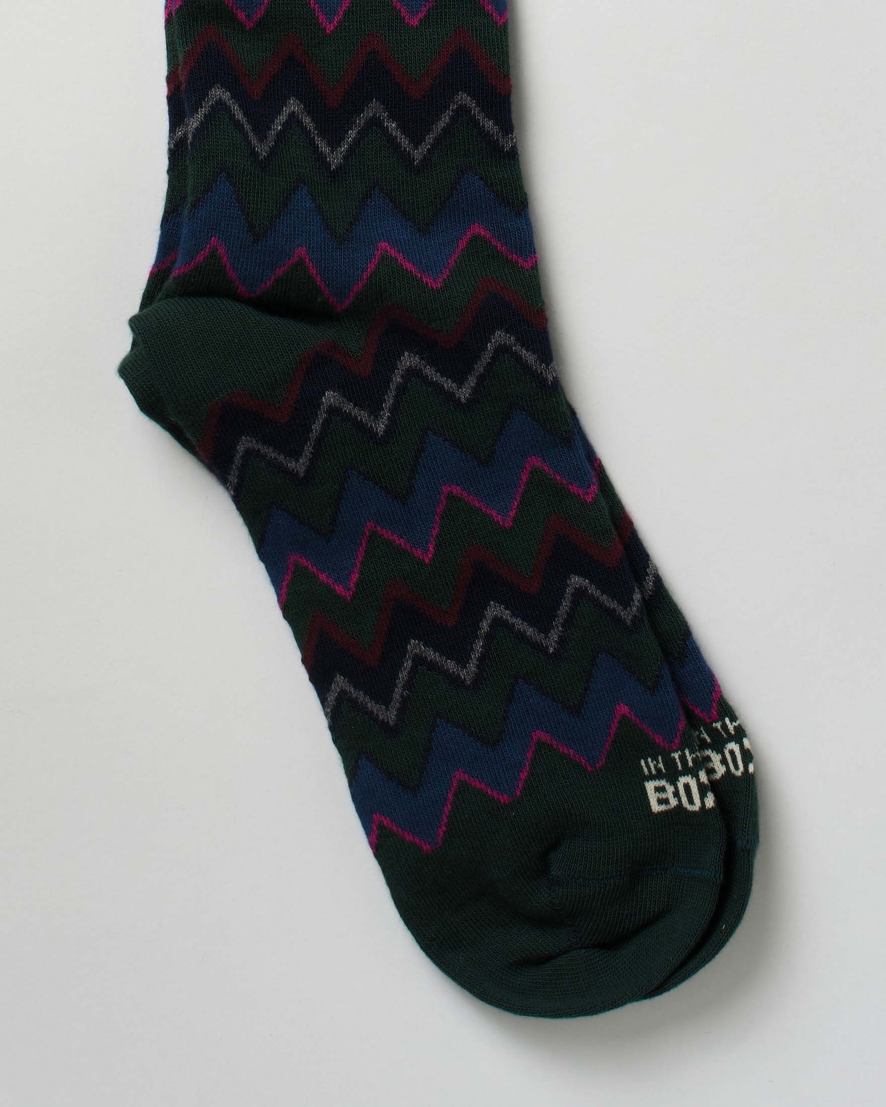 Calzino In The Box lungo in fantasia zig zag multicolor image