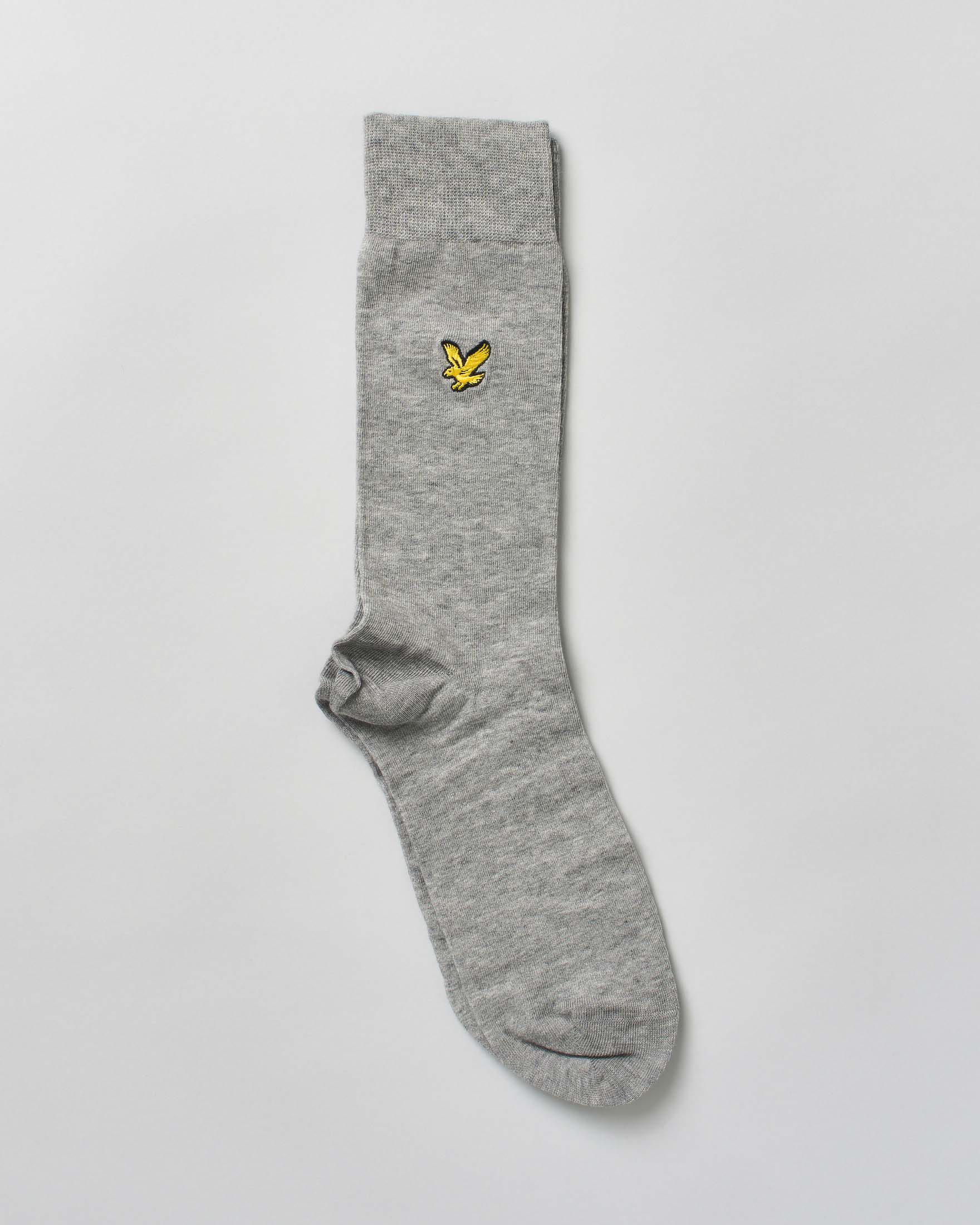 Set idea regalo Lyle & Scott di quattro calzini tinta unita e in fantasia grigia e nera image