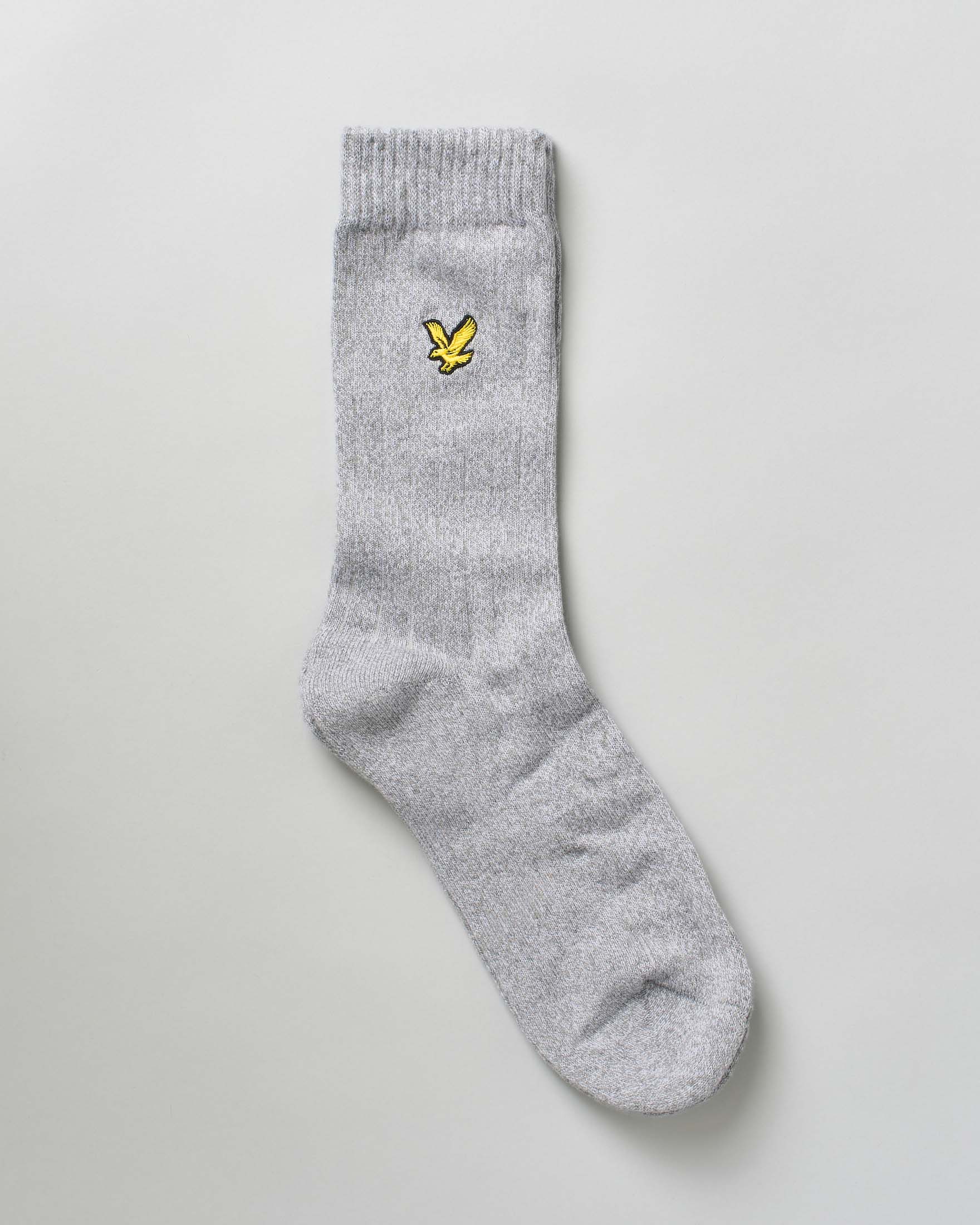 Set idea regalo Lyle & Scott di tre calzini tinta unita e grigio melange a costine image