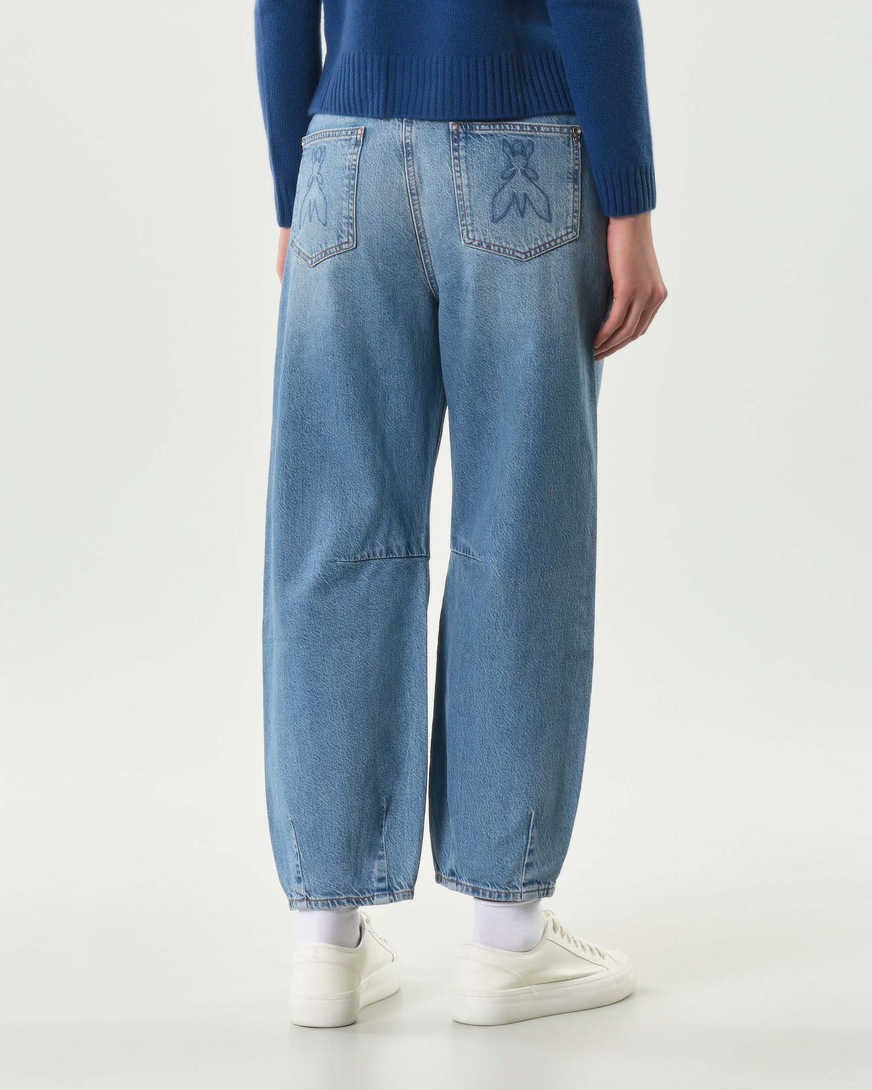 Jeans Patrizia Pepe baloon-fit lavaggio super stone washed in cotone