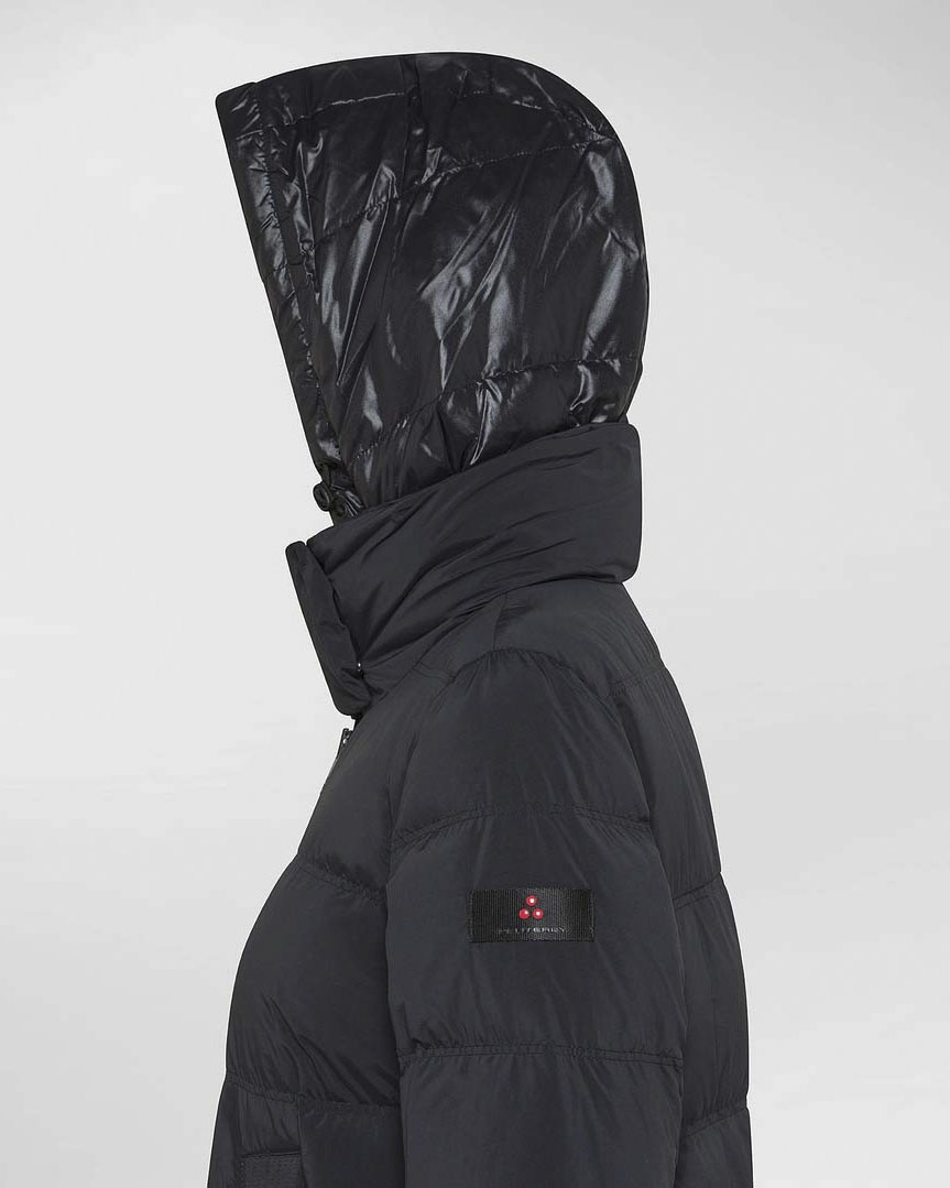 Piumino Unix midi Peuterey in tessuto mano pesca con cappuccio in nylon image