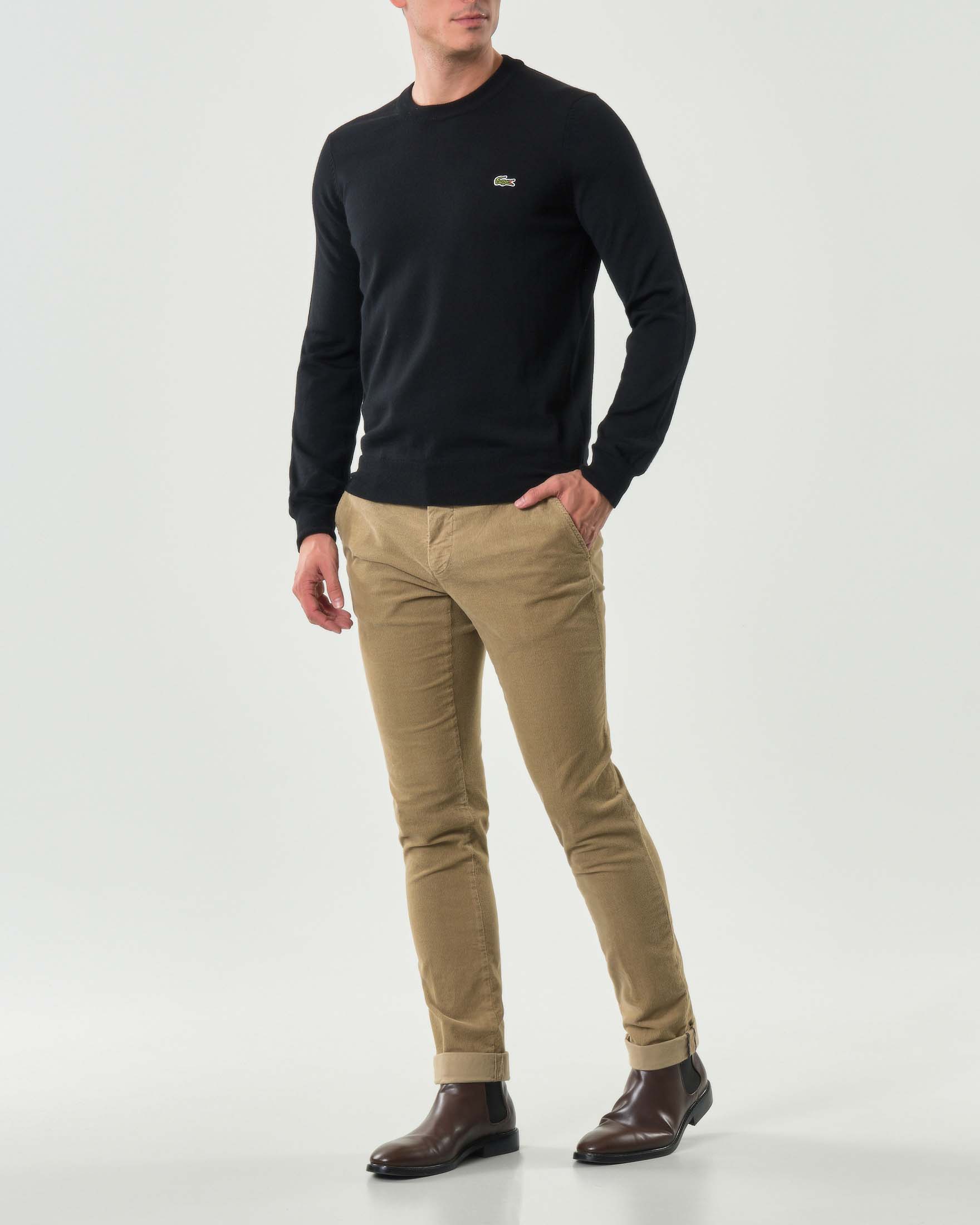 Pantalone chino Powell Levanto cammello in velluto di cotone stretch