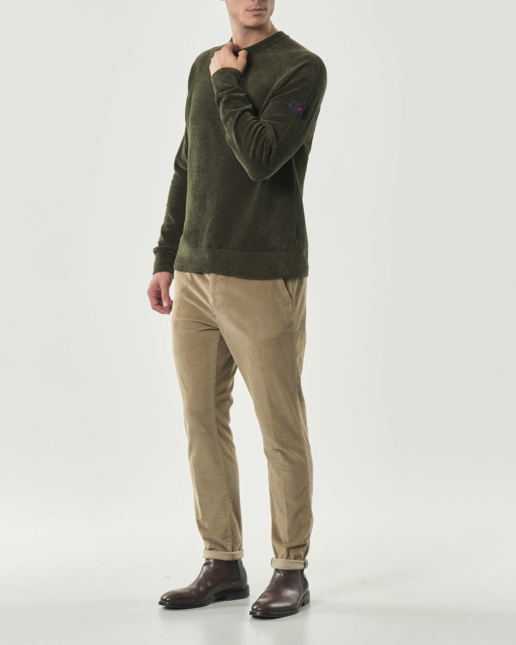 Pantalone chino Powell Osaka cammello in velluto di cotone stretch