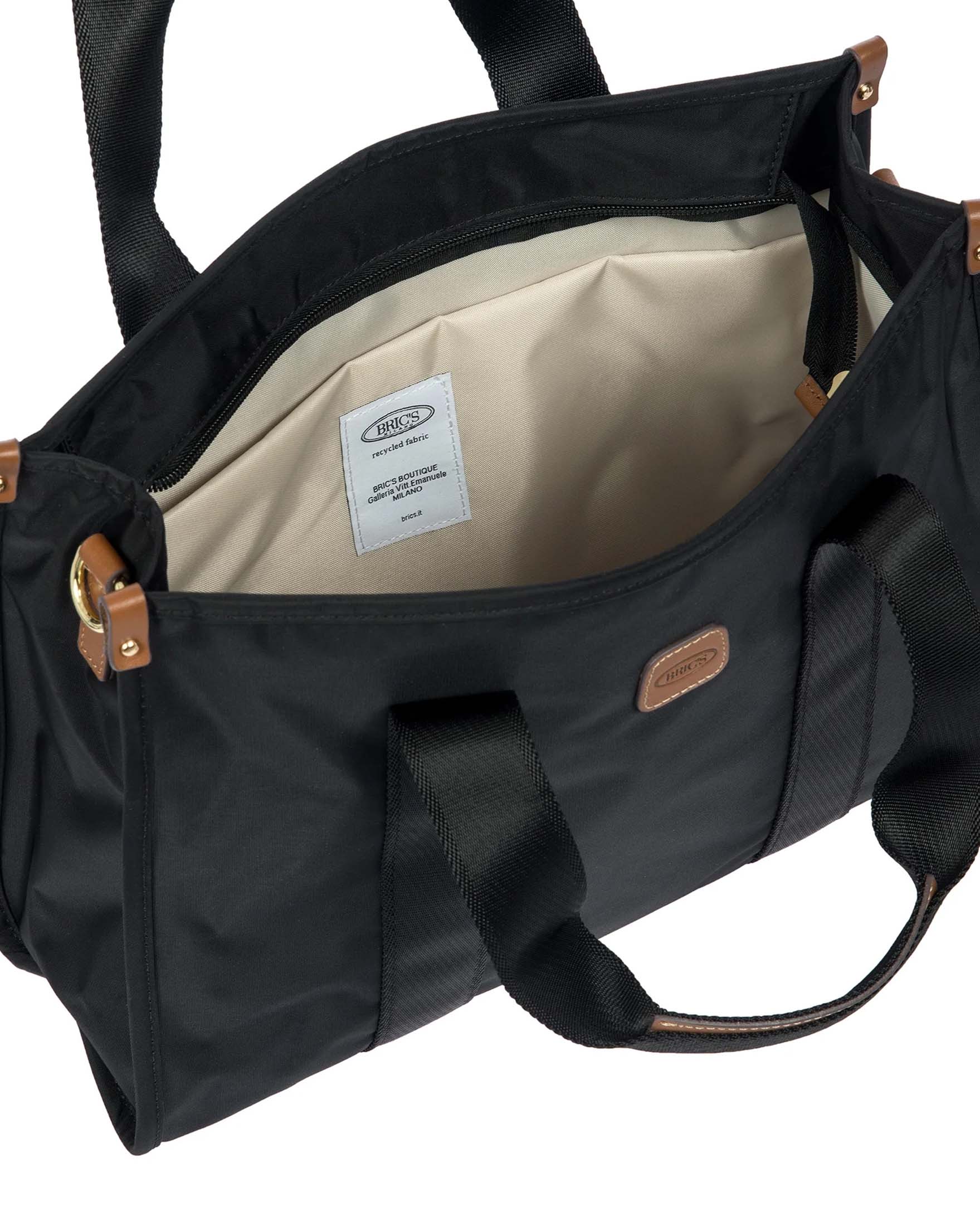 Borsza Opera Bag nera misura piccola Bric's in nylon con manici in tessuto e tracolla più lunga rimovibile image