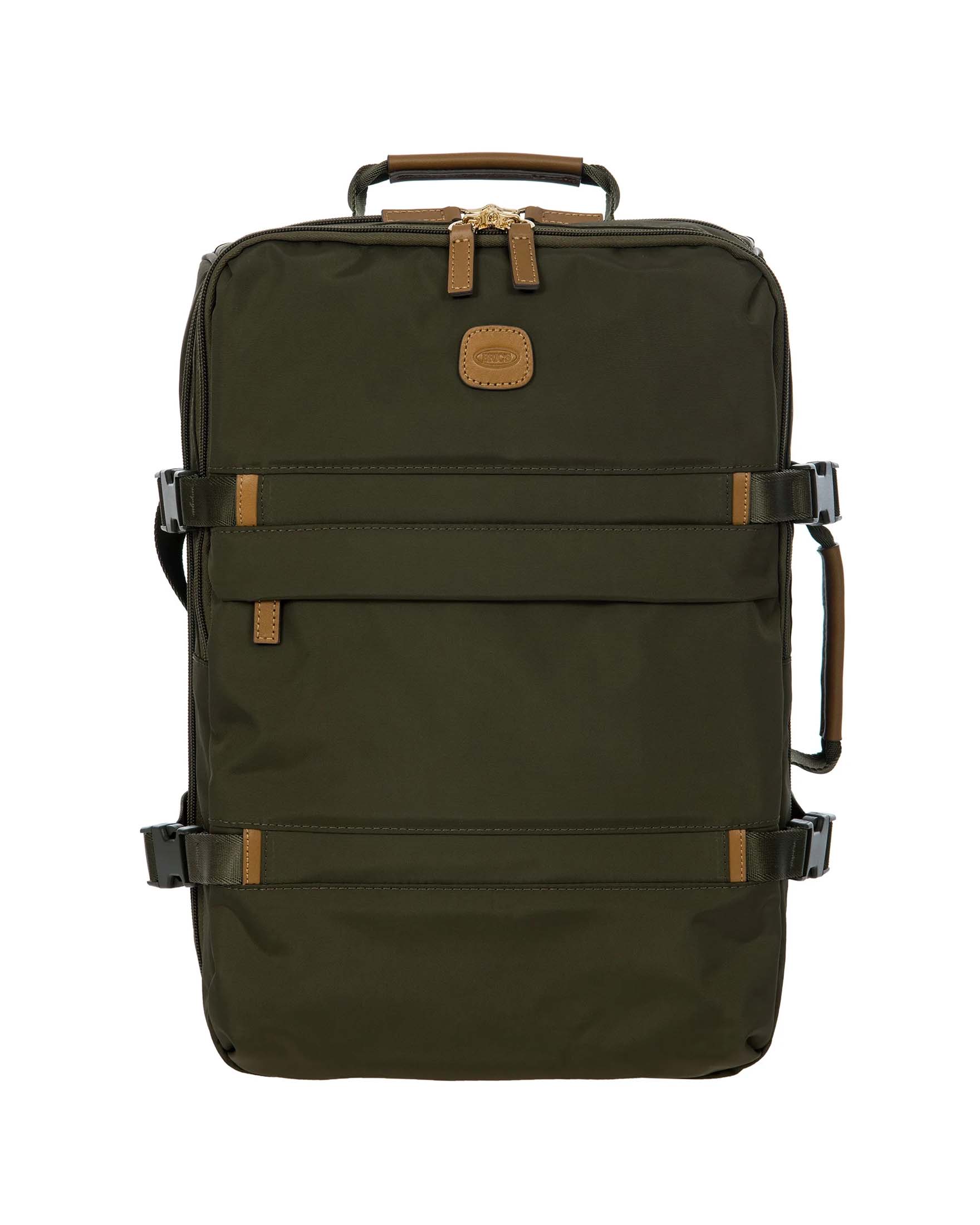 Bagaglio a mano verde oliva Bric's con spallacci regolabili e doppio scomparto