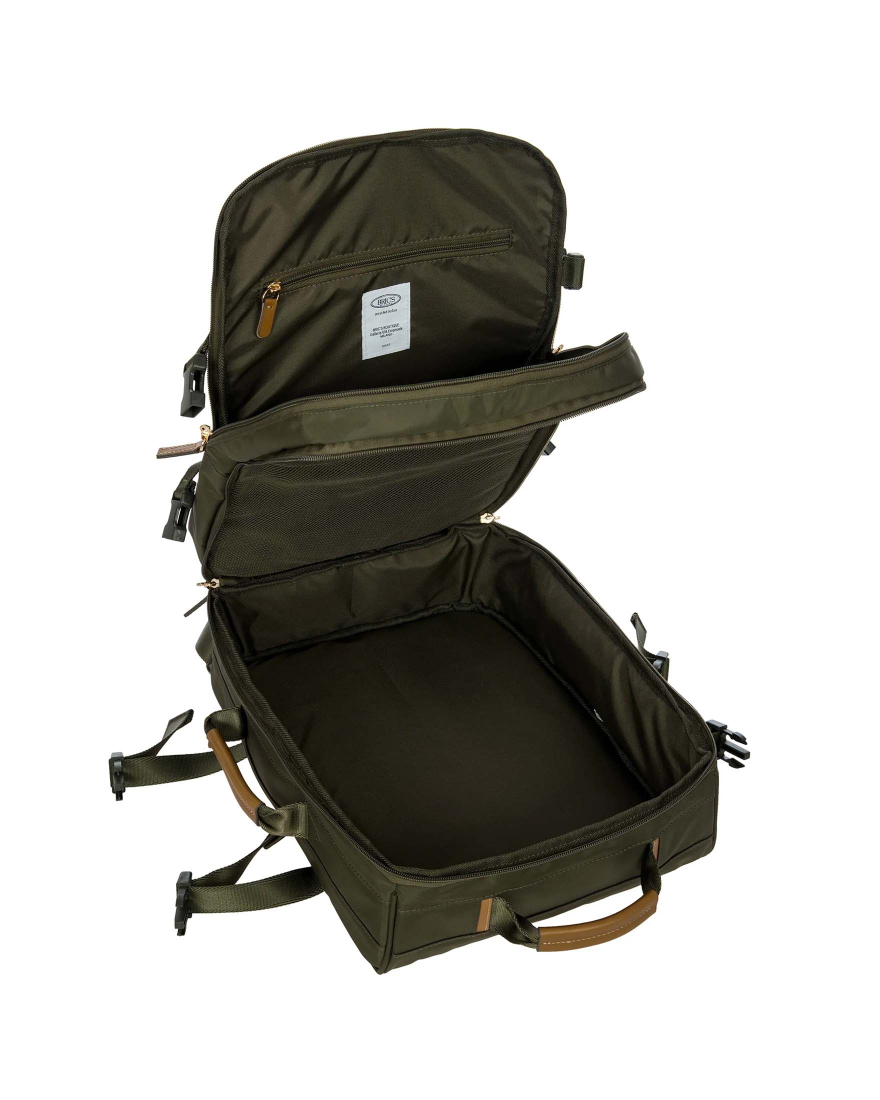 Bagaglio a mano verde oliva Bric's con spallacci regolabili e doppio scomparto image
