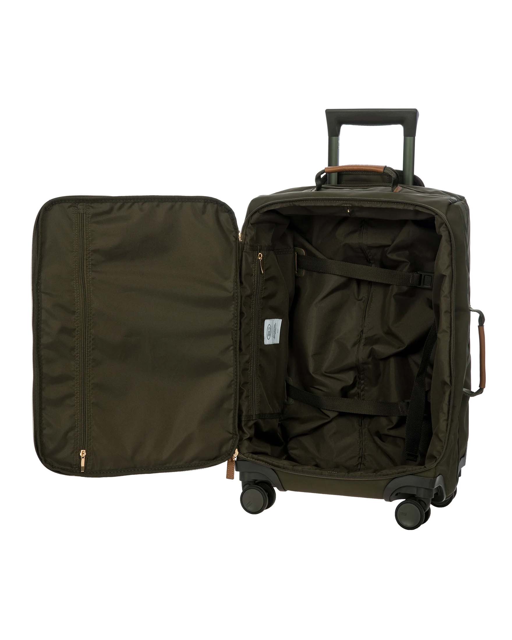 Trolley da cabina verde oliva Brics' con manico regolabile tasche esterne con cerniera image