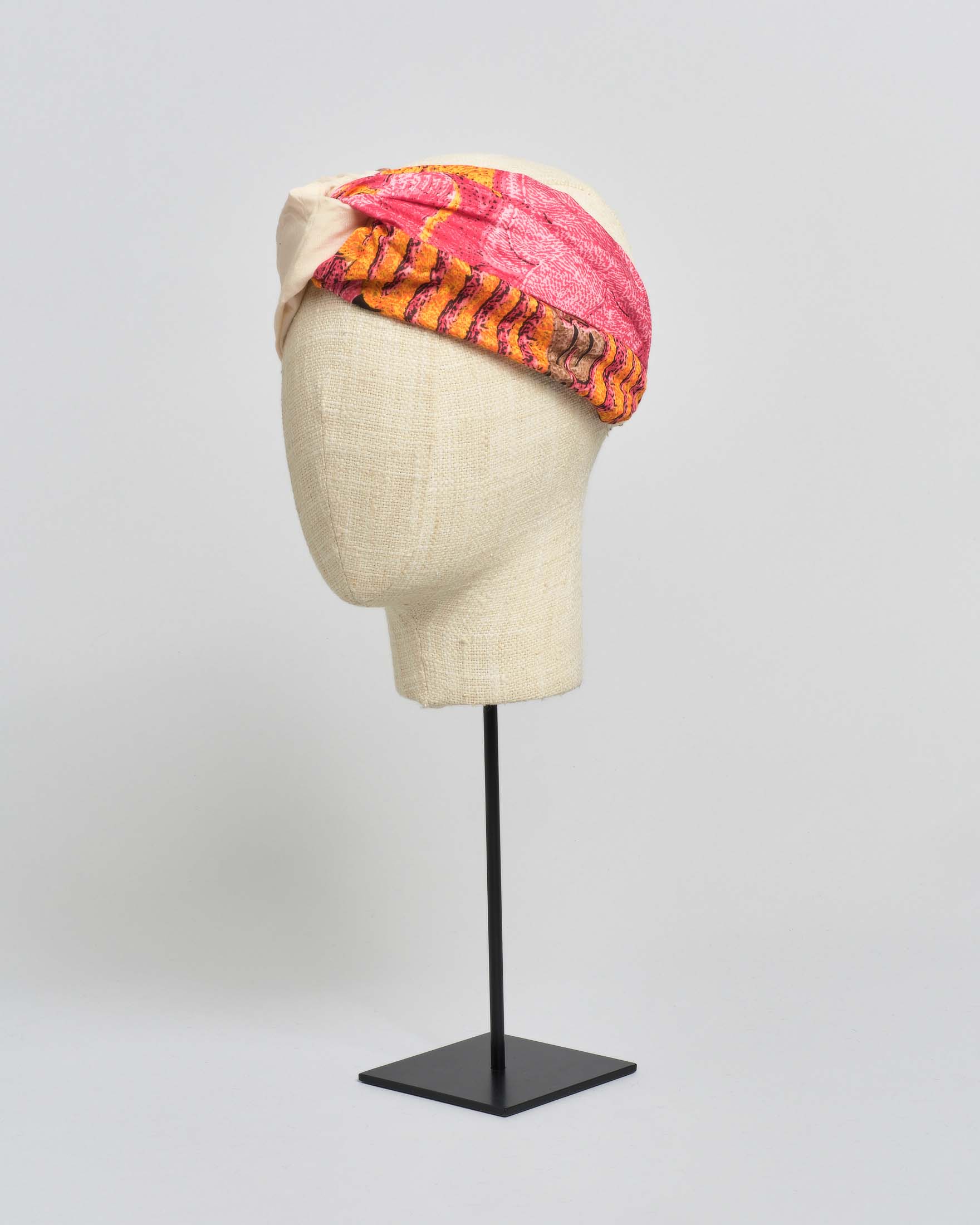 Fascia per capelli ecrù e rosa One Hundred Stars a fantasia in misto modal e cupr