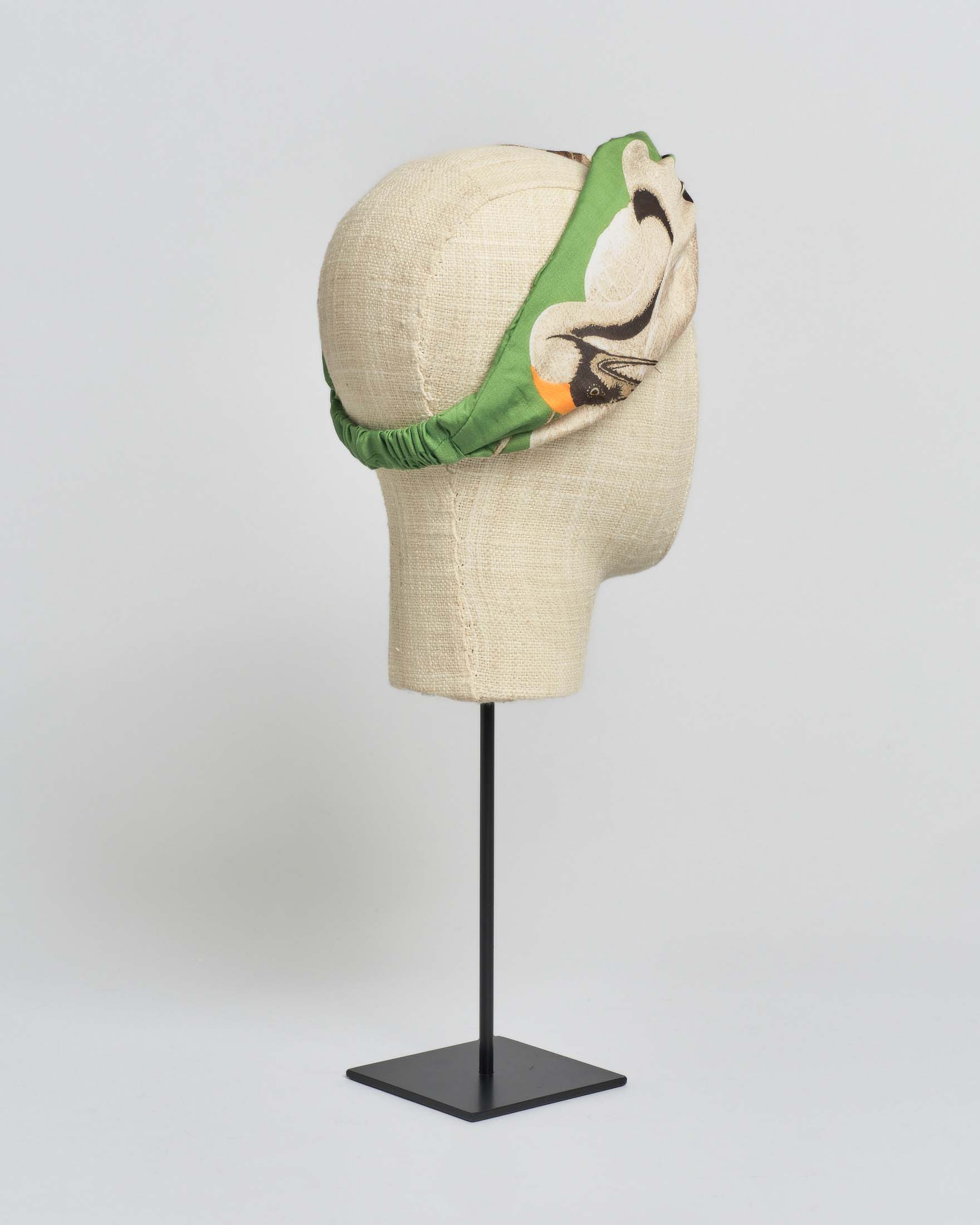 Fascia per capelli verde One Hundred Stars a fantasia cicogne in misto modal e cupr image