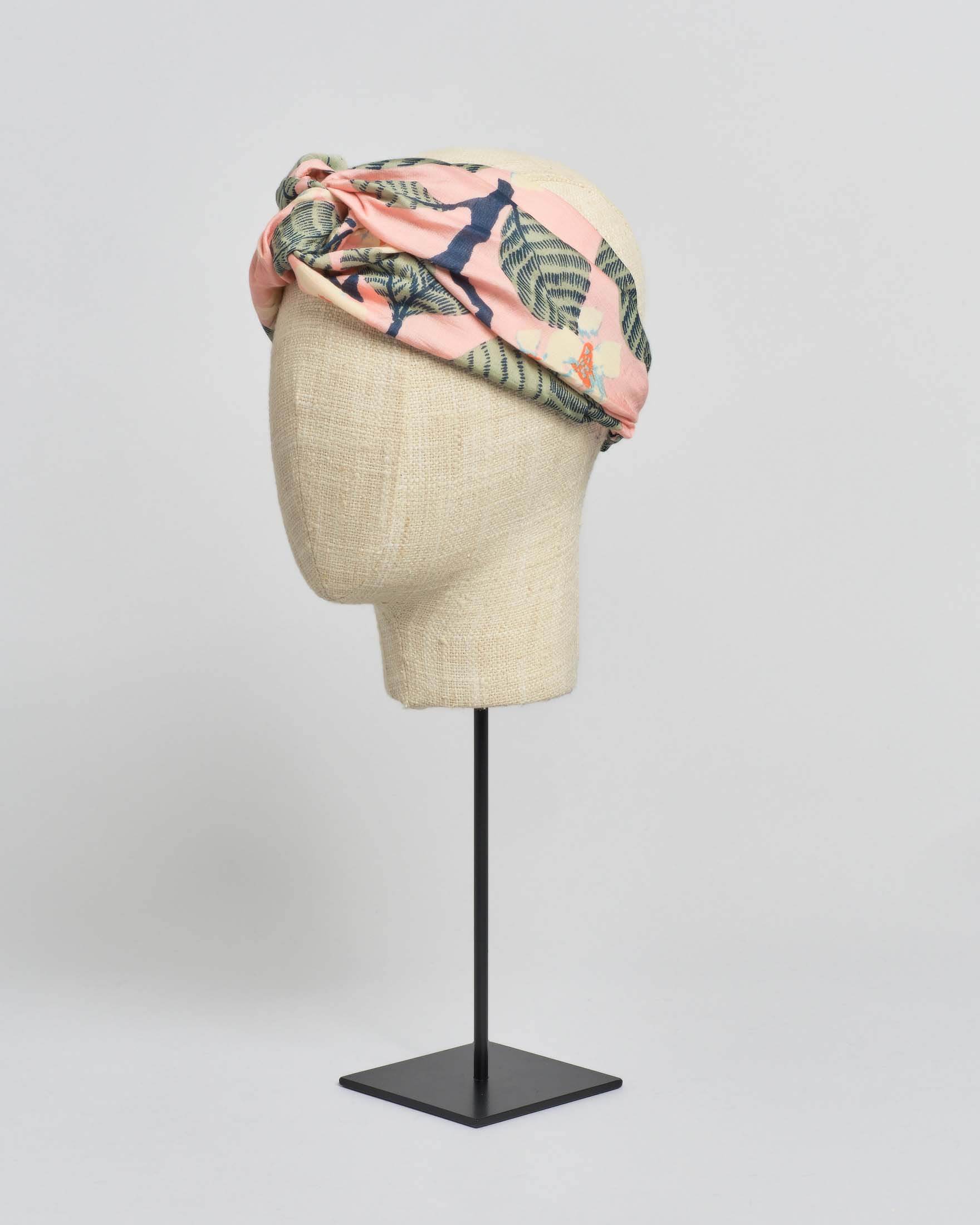 Fascia per capelli rosa One Hundred Stars a fantasia alberi in misto modal e cupr