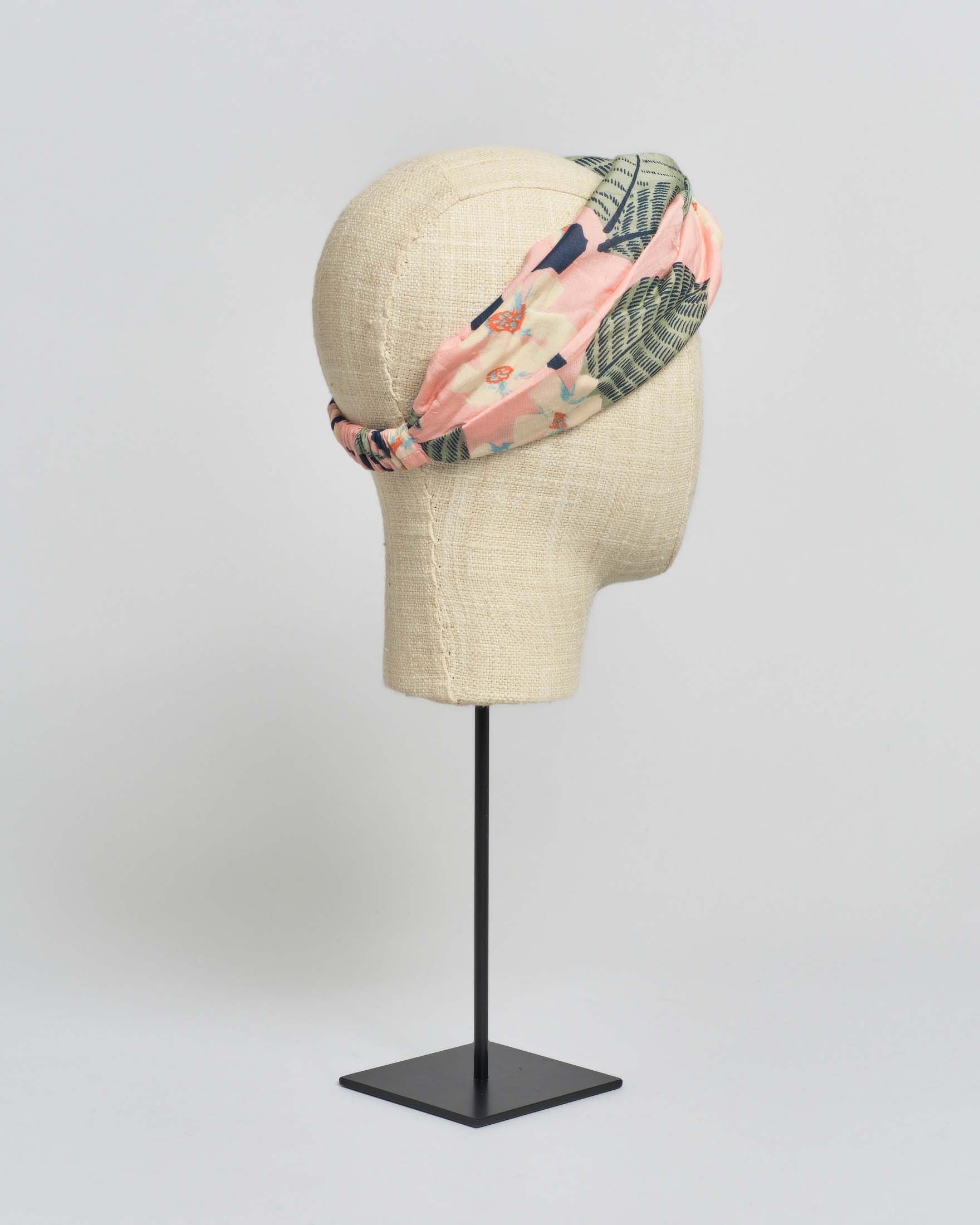 Fascia per capelli rosa One Hundred Stars a fantasia alberi in misto modal e cupr image