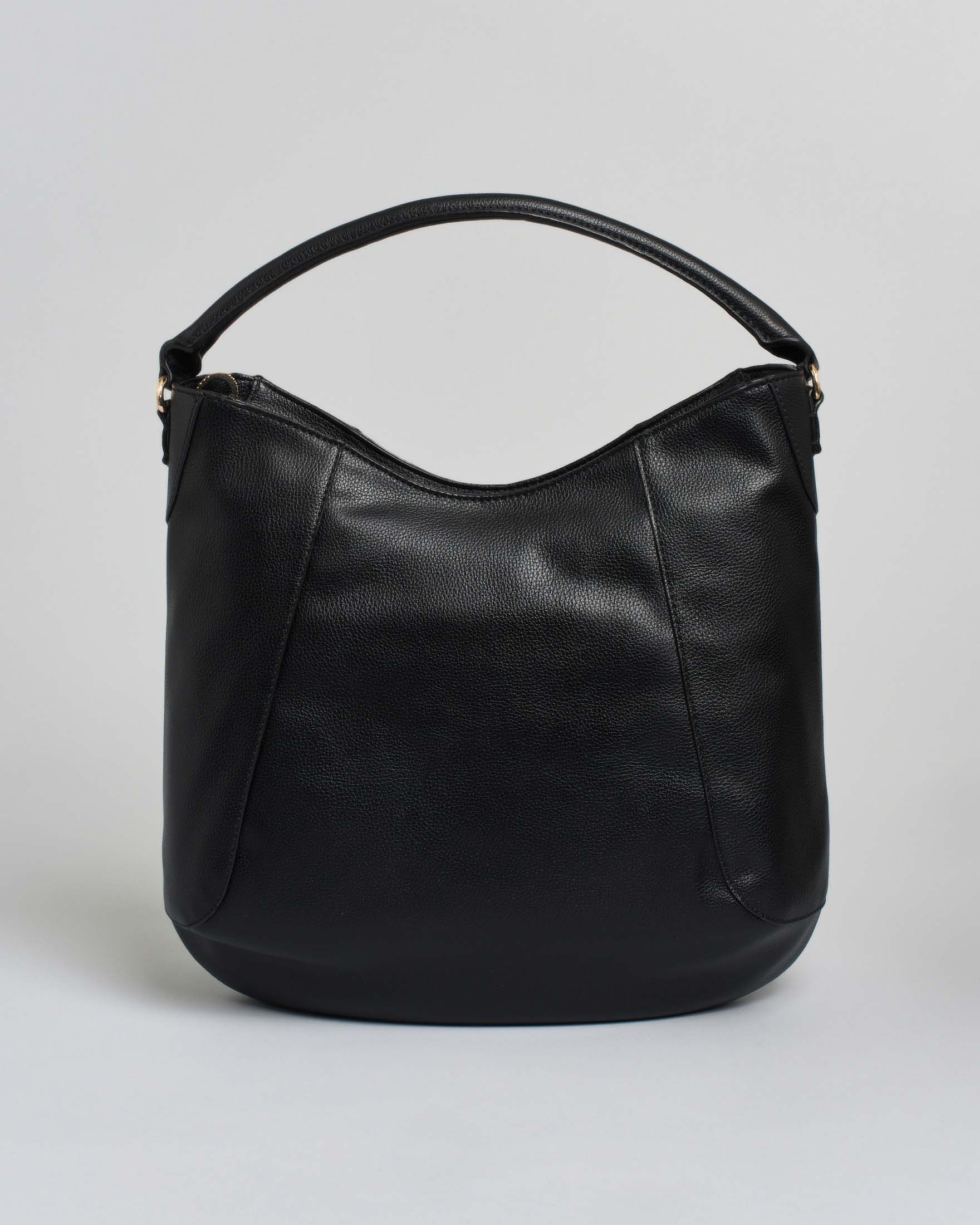 Borsa hobo Liu Jo Accessories nera in similpelle con borchie e logo stampato