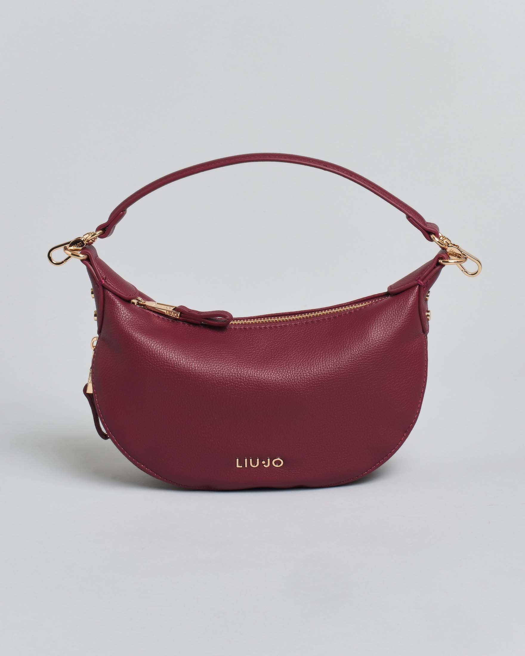 Borsa hobo Liu Jo Accessories bordeaux in similpelle con logo lettering metallico