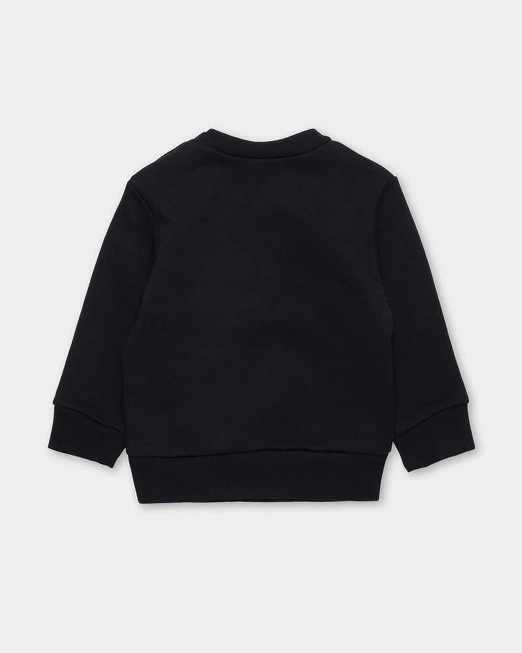 Felpa Dsquared2 nera in puro cotone con mini logo bianco image