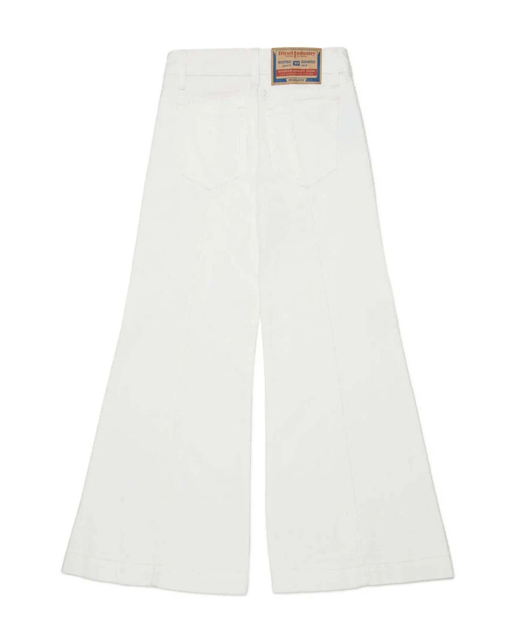 Jeans flare Diesel bianco in puro cotone image