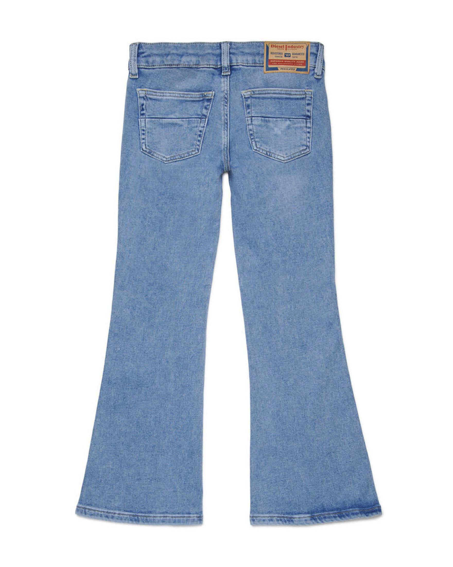 Jeans flare Diesel lavaggio chiaro stone washed in misto cotone image