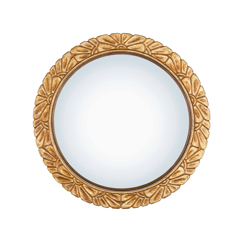 Specchio Tondo Convesso Reame Margherita M Oro d.31