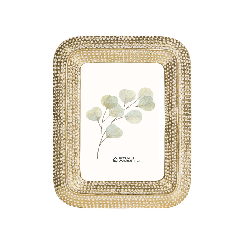 Portafoto in Resina Tiguardo Bottoni Oro 13x18 (19x24)