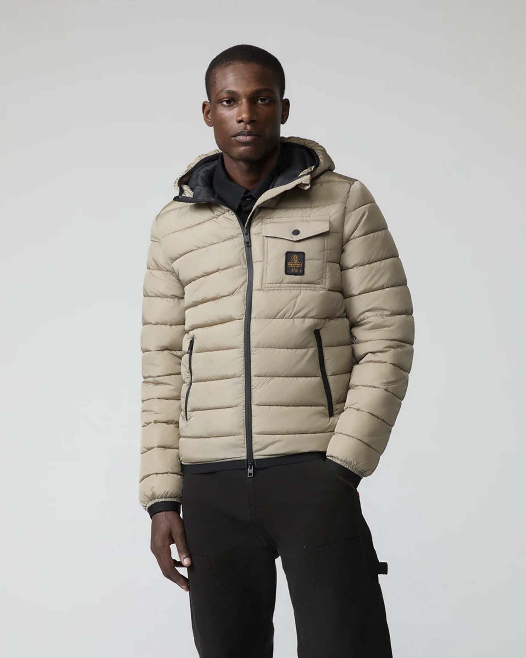Refrigiwear — Piumino Refrigiwear Josh Jacket sabbia con cappuccio