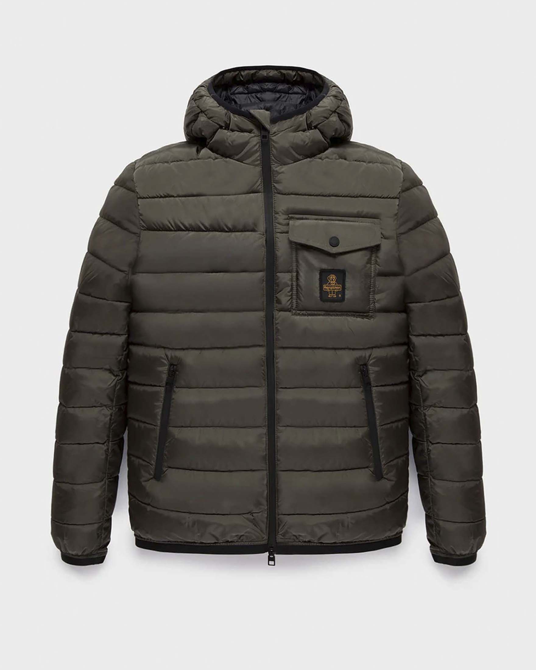 Piumino Josh Jacket verde militare con cappuccio
