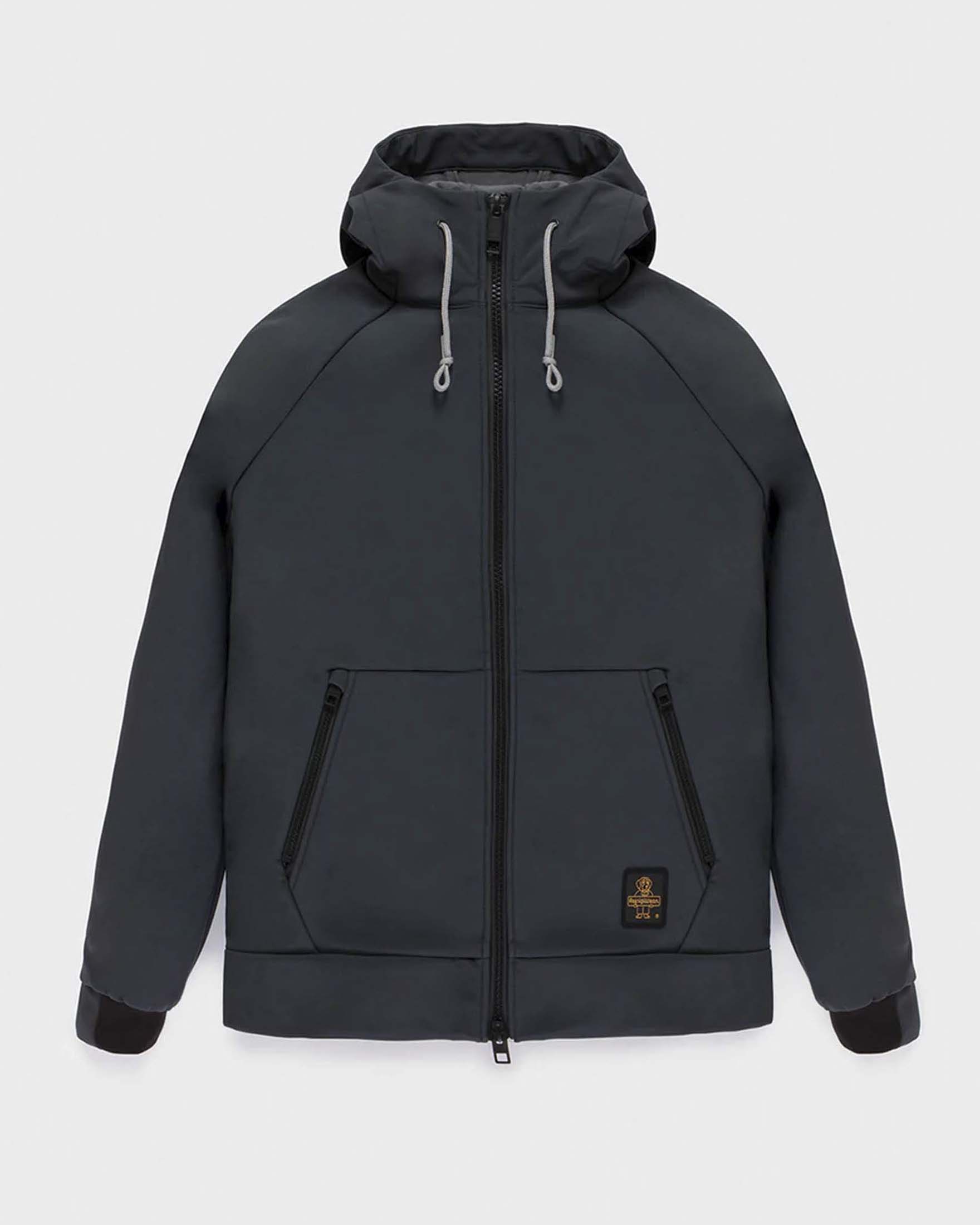 Bomber Speed antracite in softshell con cappuccio